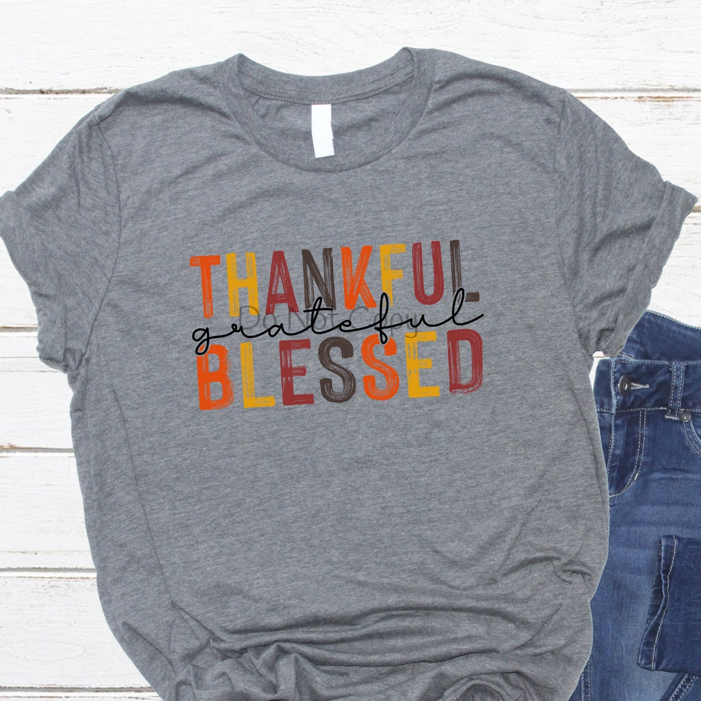 Thankful grateful script blessed-DTF
