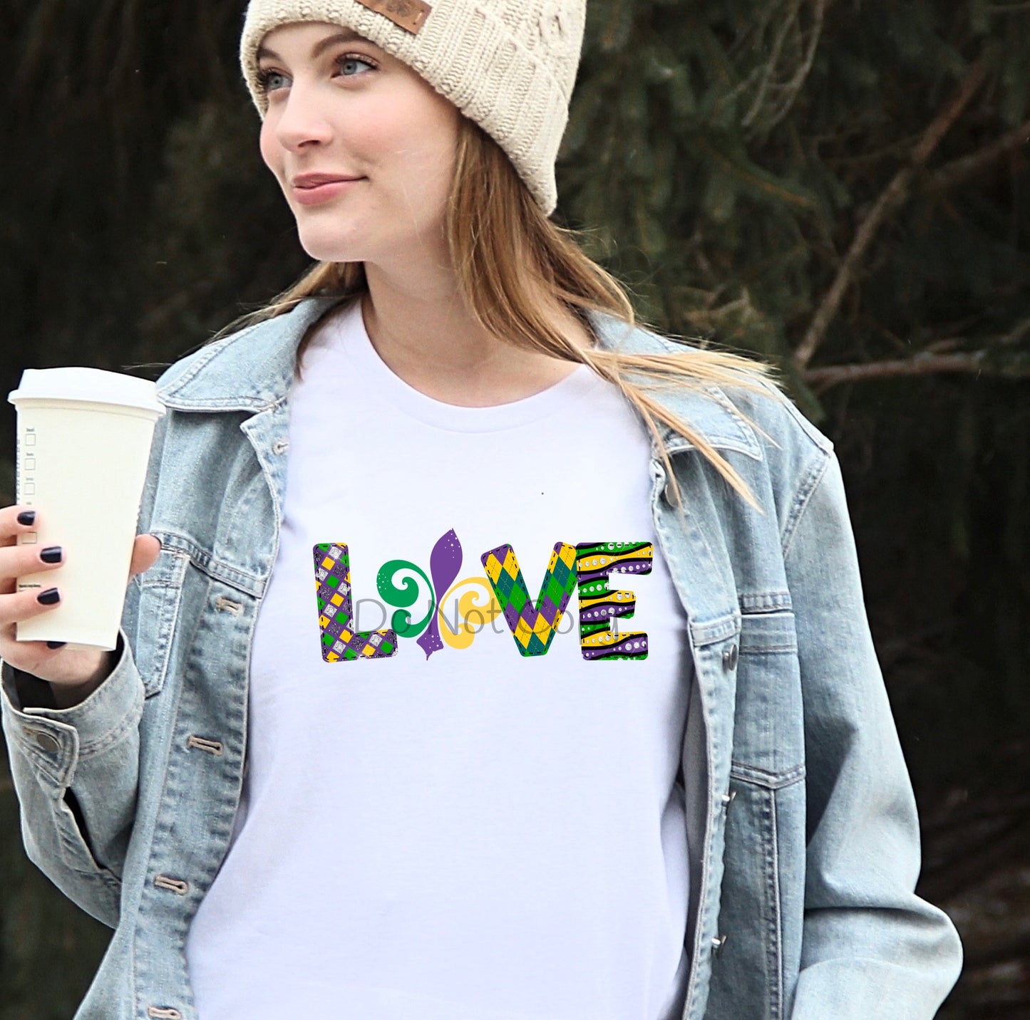 Love O mardis Gras symbol-DTF