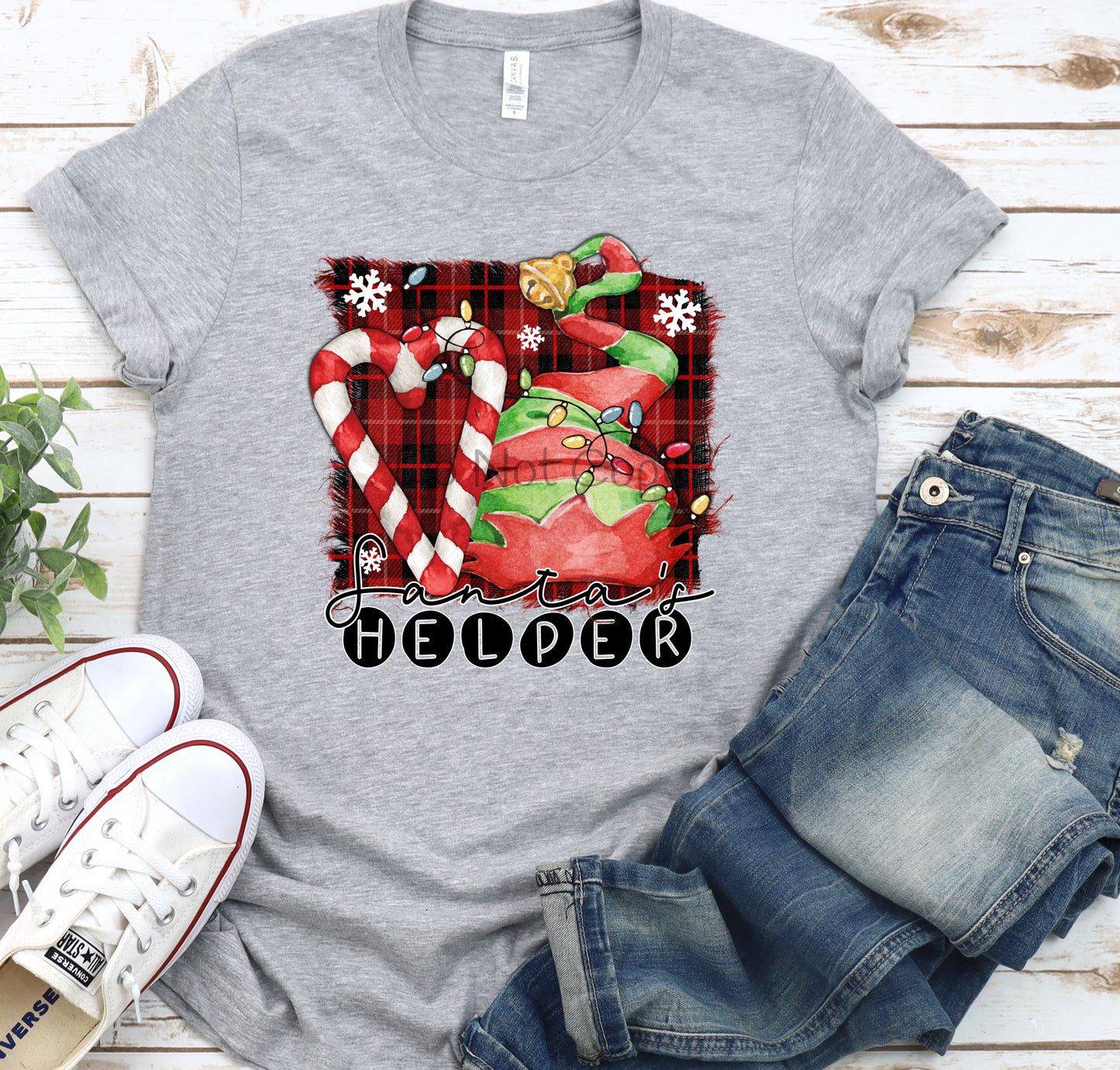 Santa’s helper peppermint heart-DTF