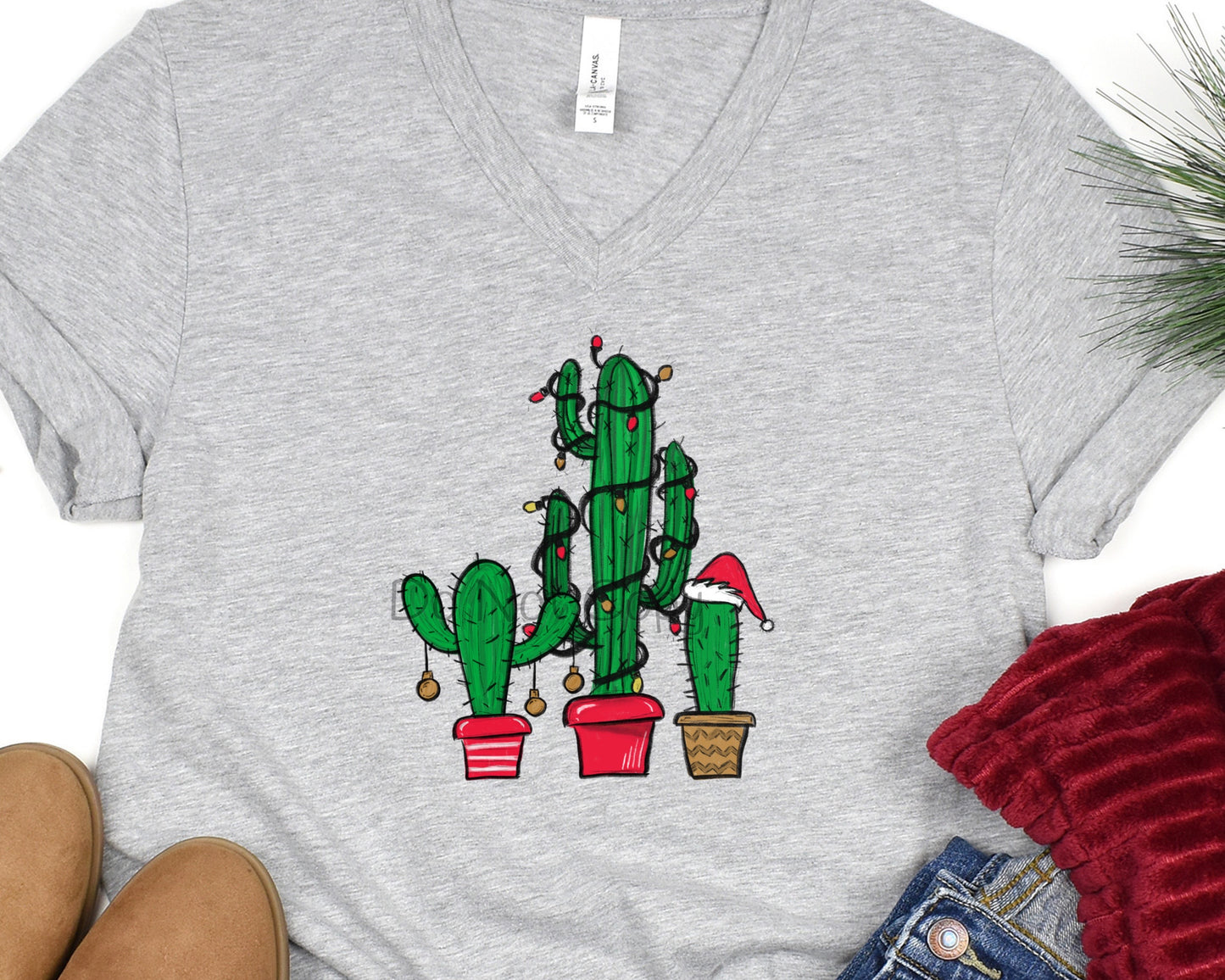 Cactus Christmas tree-DTF