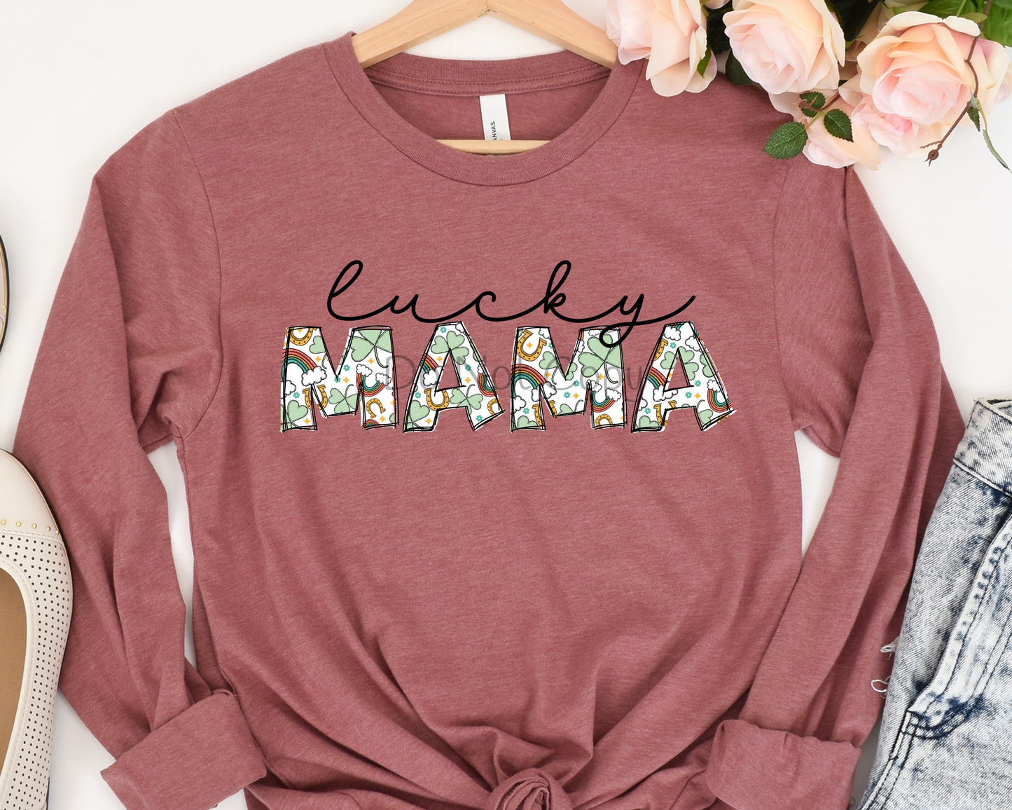 Lucky mama letters St Patrick’s-DTF