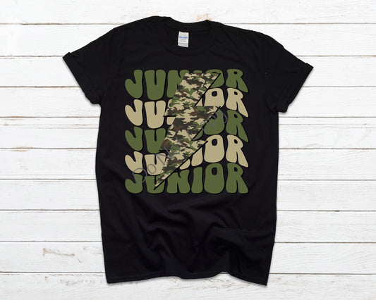 Junior camo lightning bolt-DTF