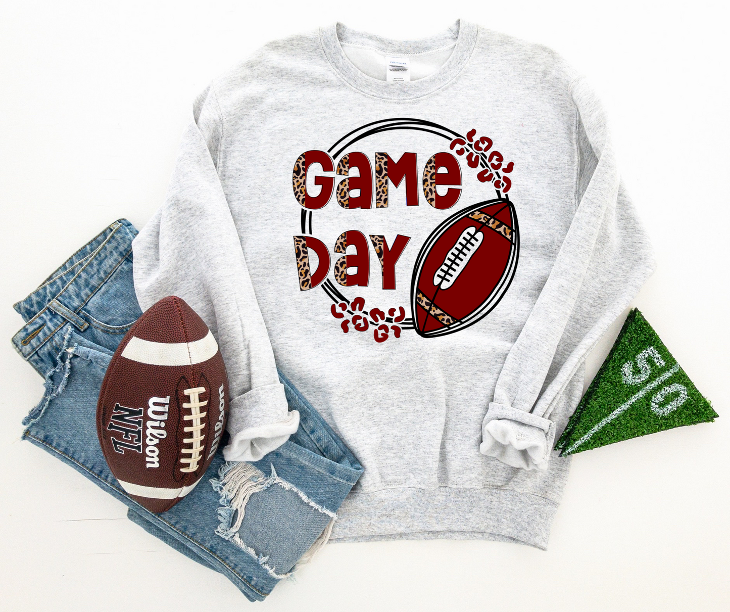 Game day football maroon- DTF