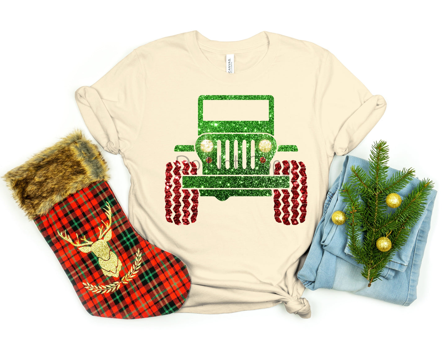 Christmas Jeep-DTF