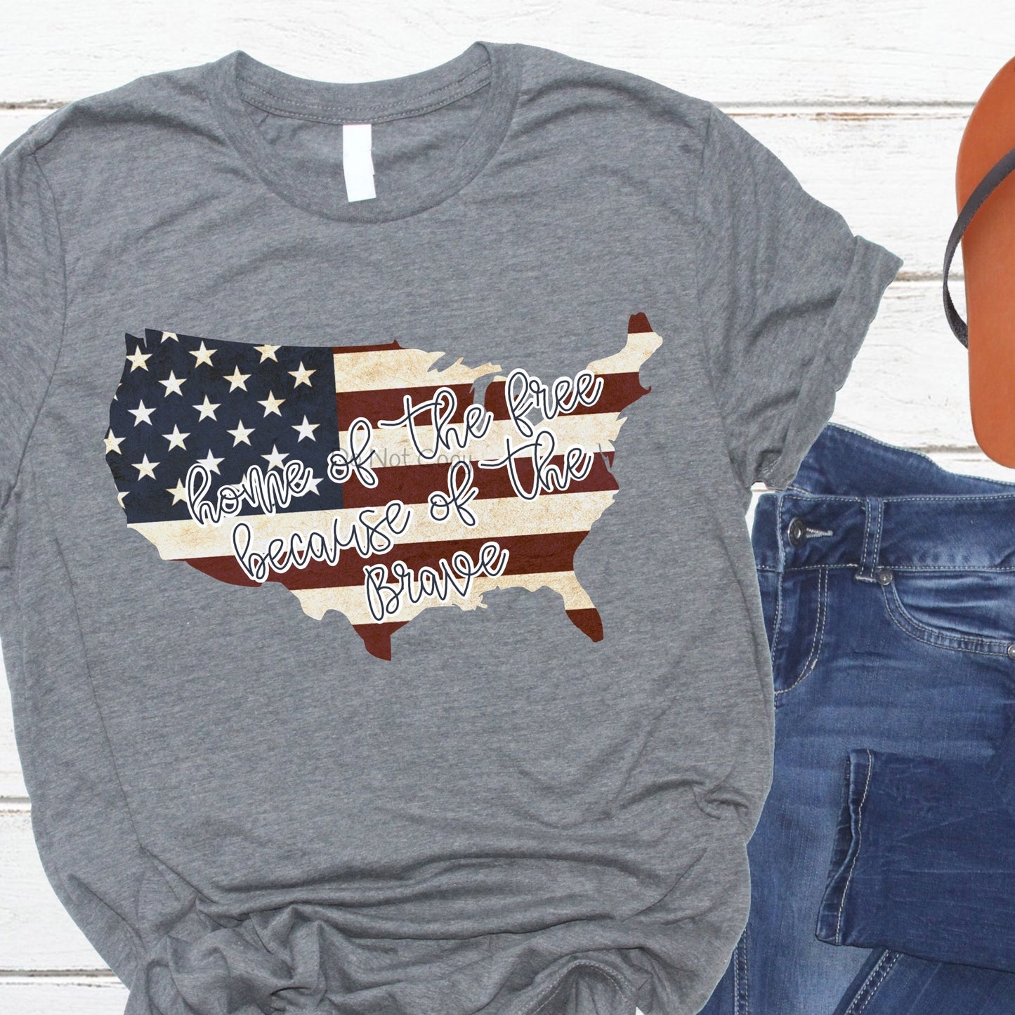 Home of the free because of the brave-DTF