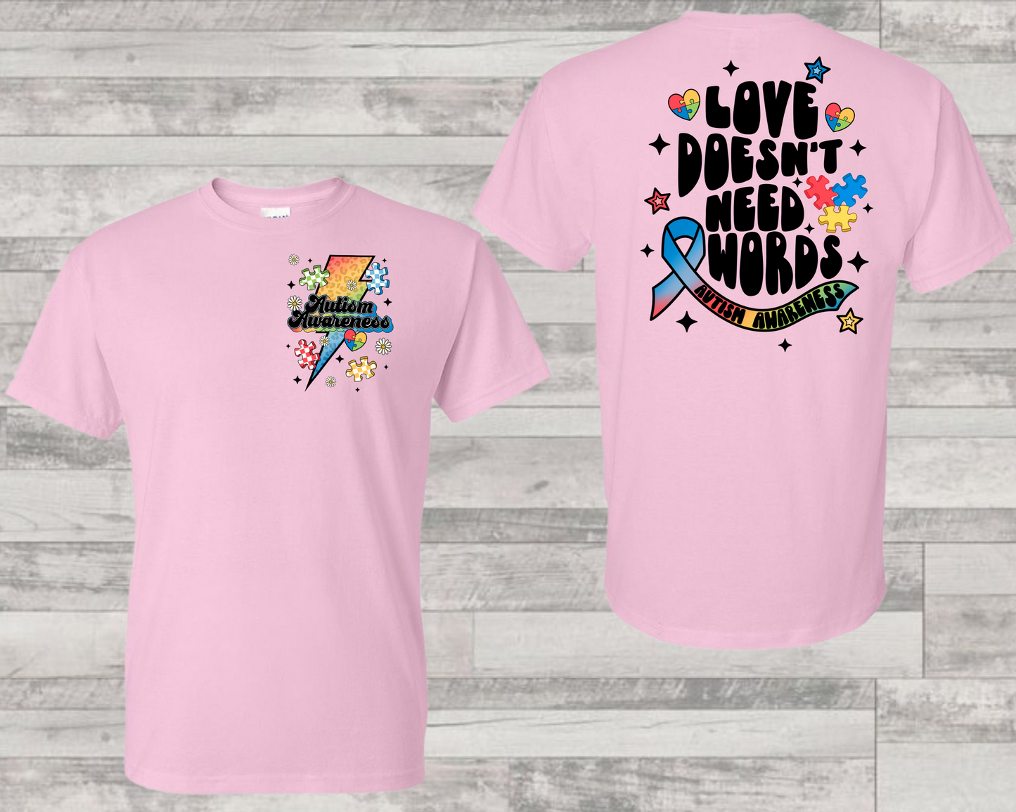 Love alone doesn’t need words autism (BACK)-DTF