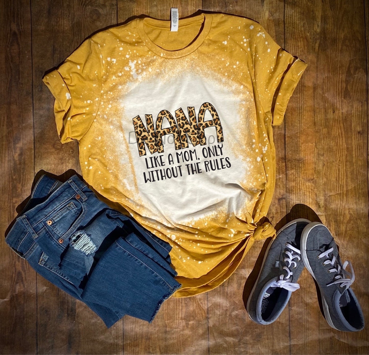 Nana like a mom only without the rules leopard--DTF