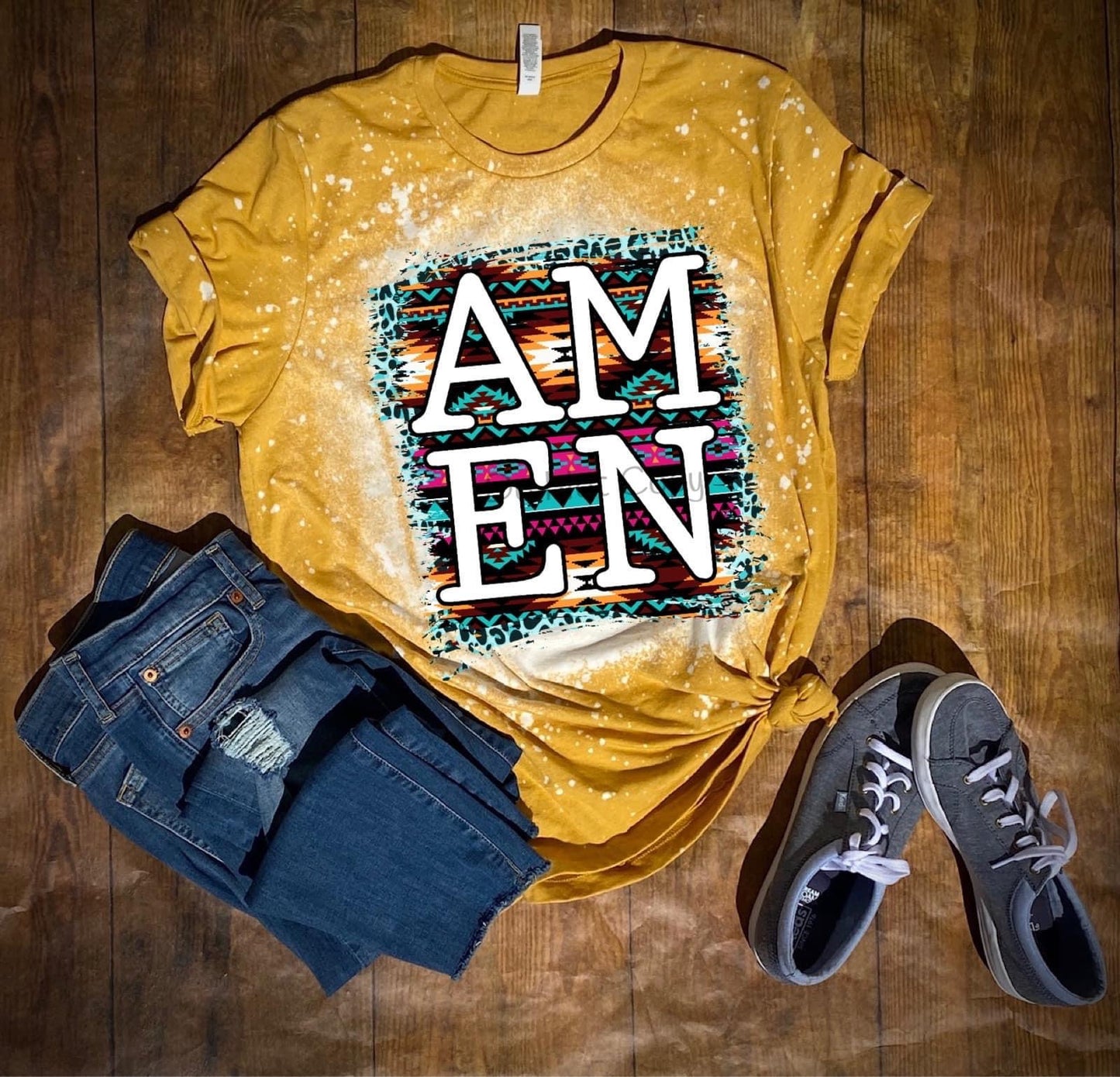 Amen leopard frame- DTF