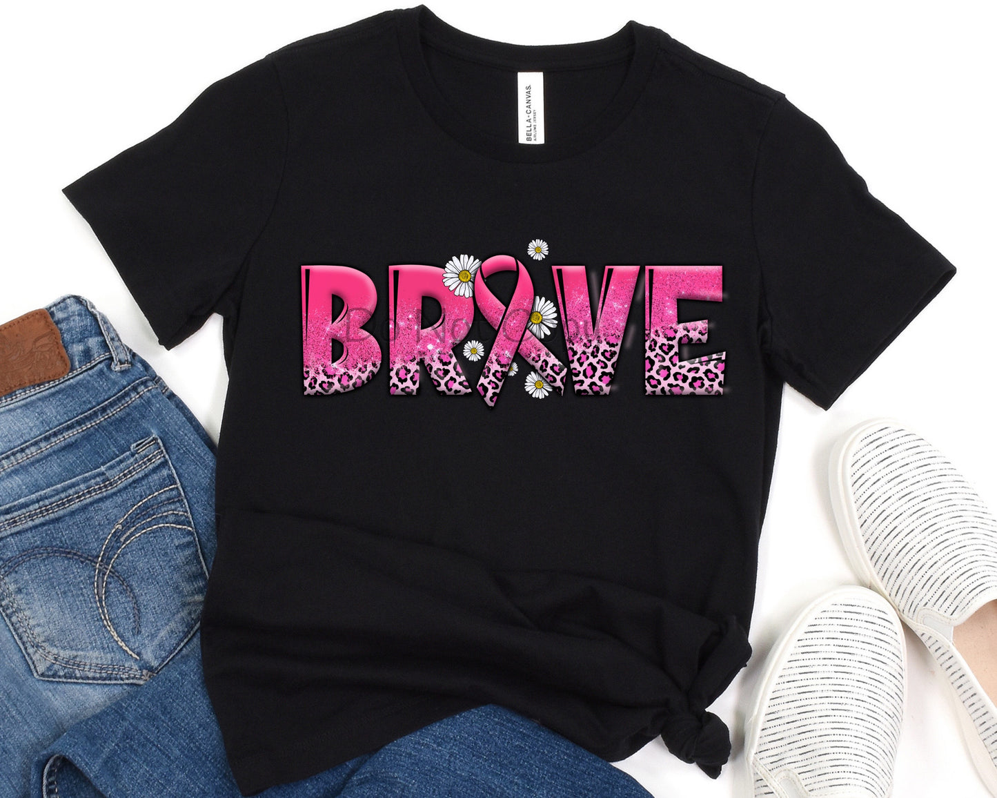 Brave pink ribbon-DTF