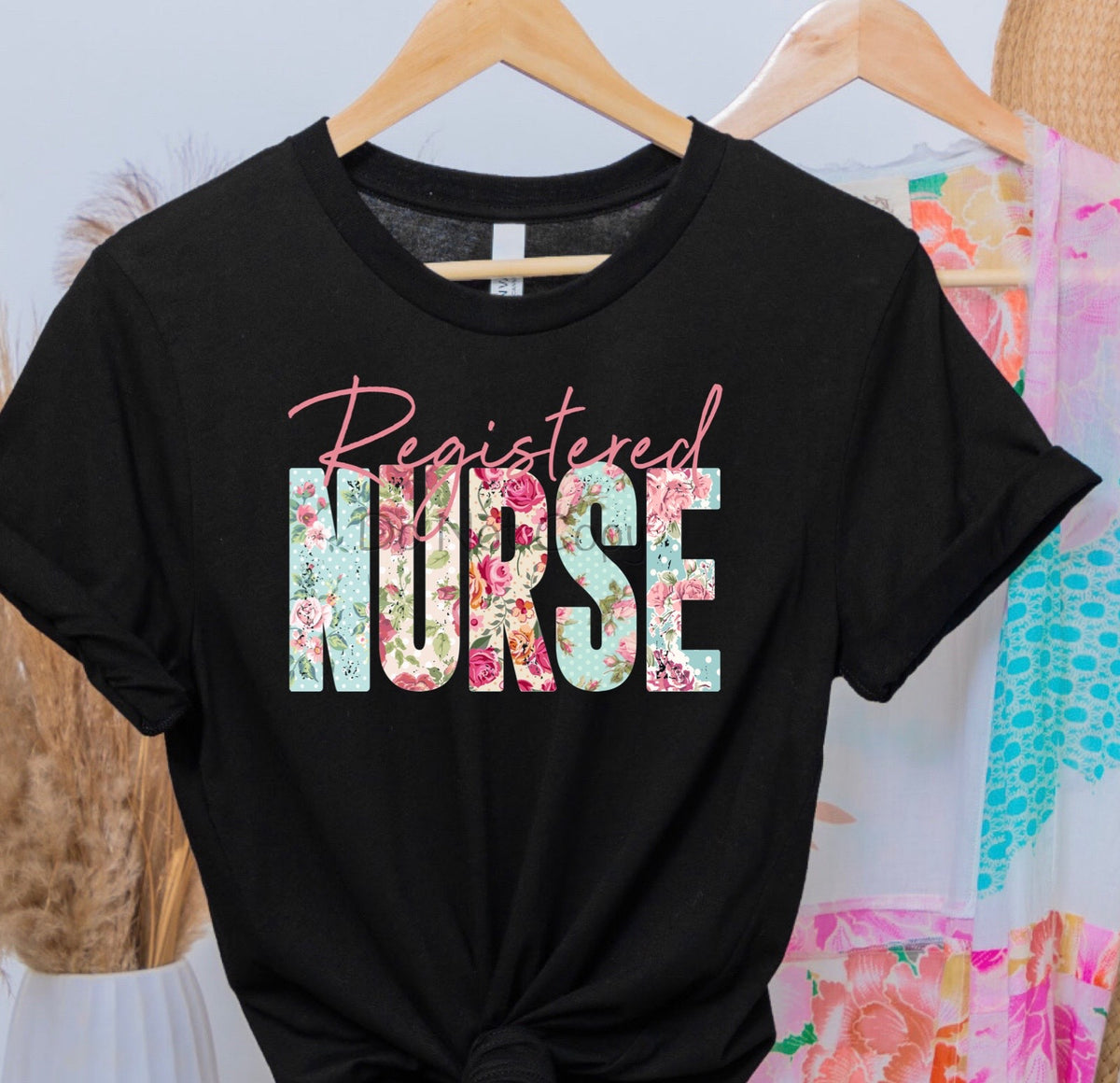 Registered nurse floral-DTF