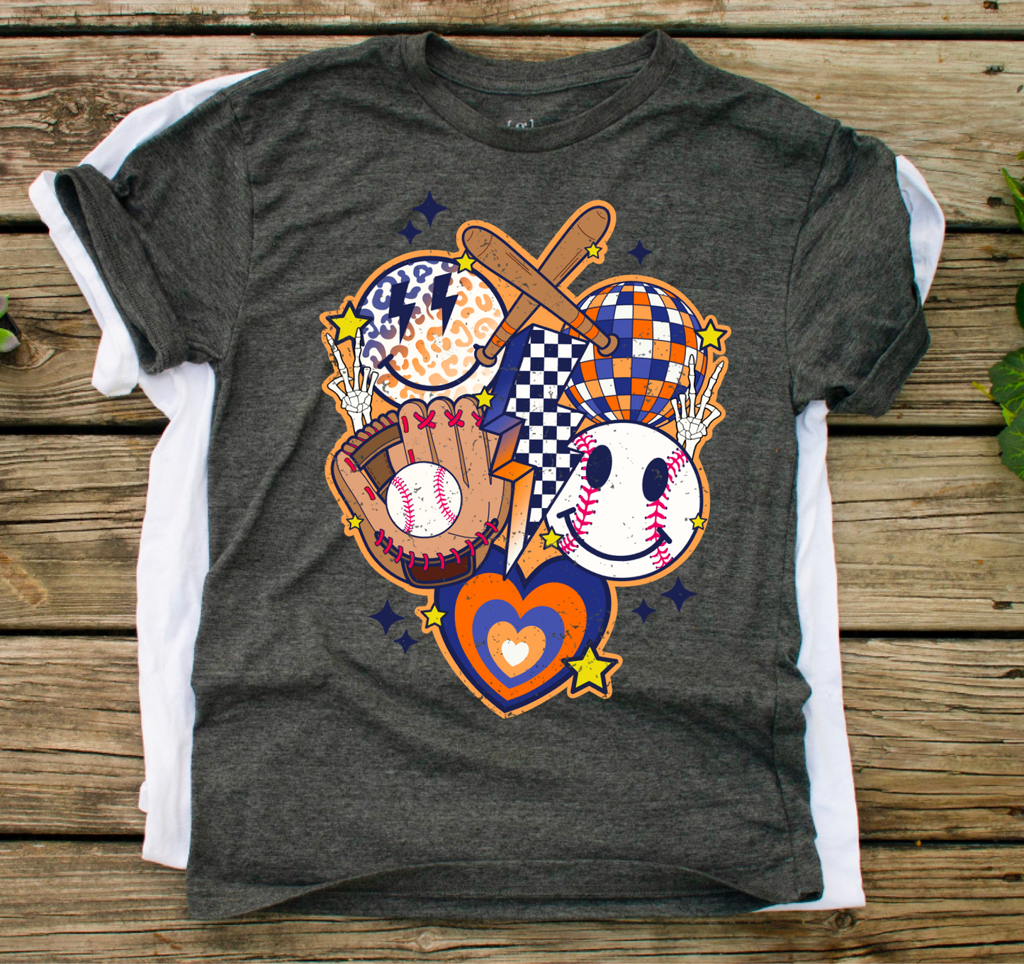 Retro Baseball Collage-DTF