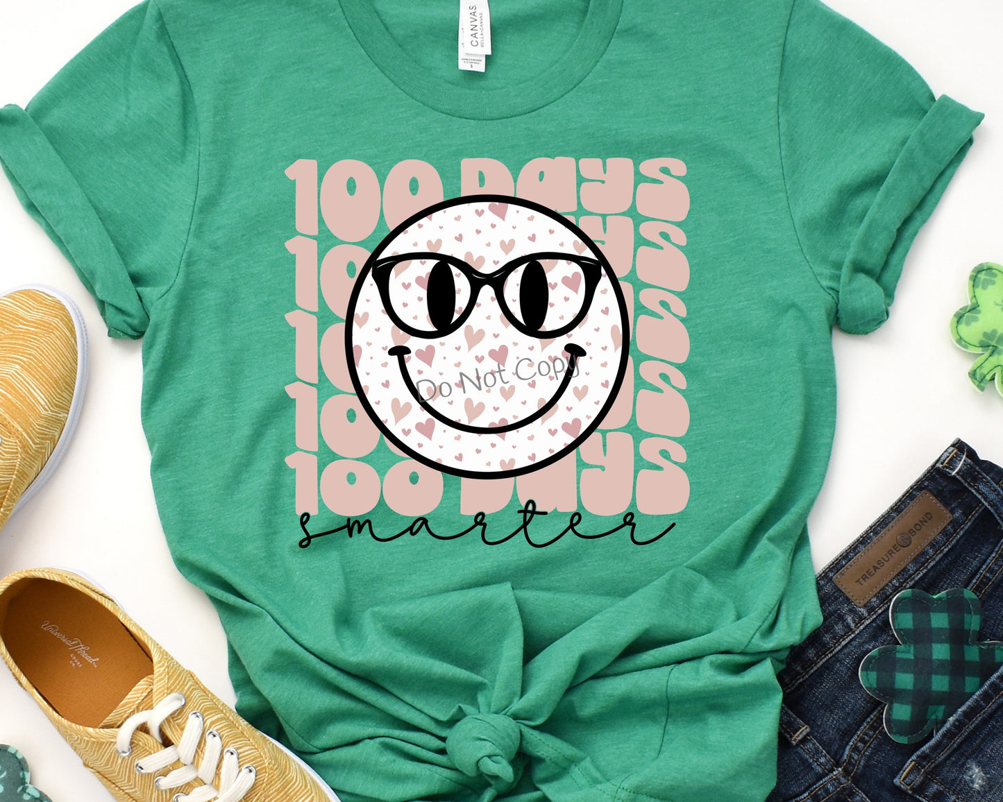 100 days smarter smiley- DTF