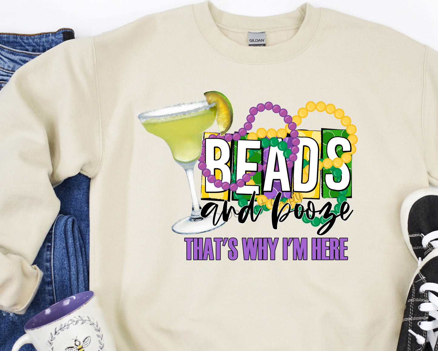 Beads and booze that’s why I’m here-DTF