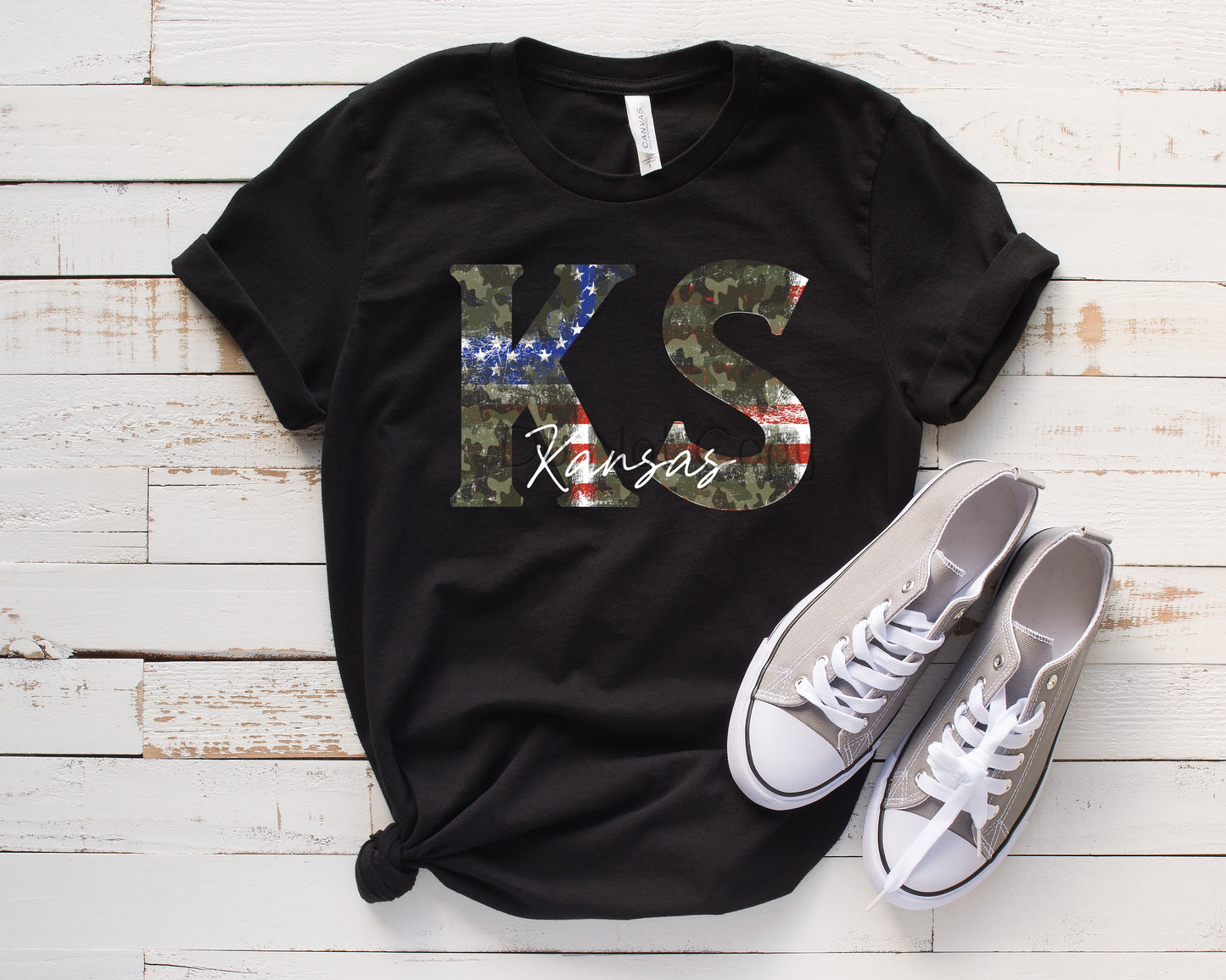 KS Kansas camo flag-DTF