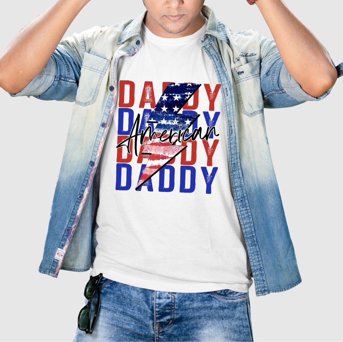 American DADDY lighting bolt -DTF