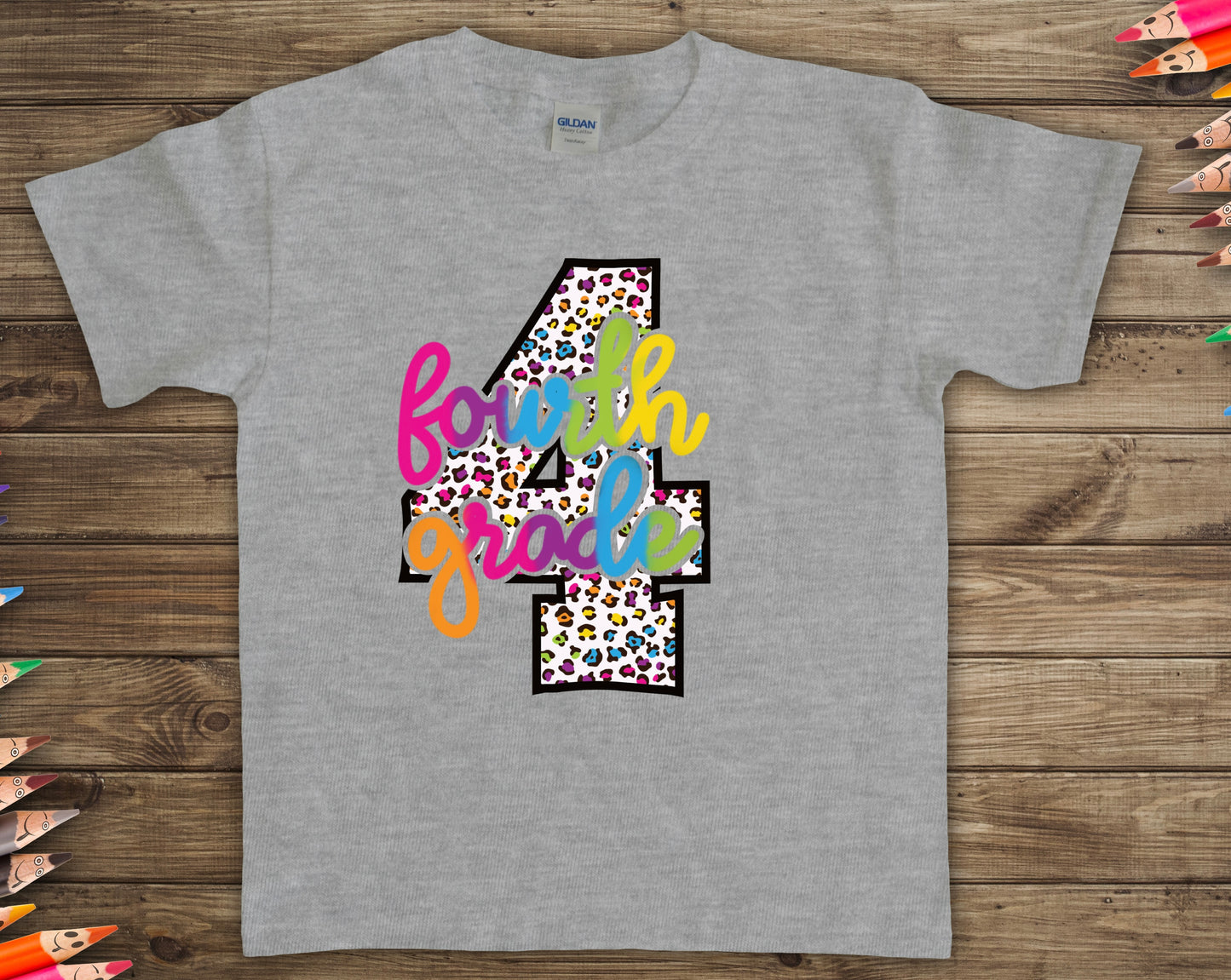 Fourth grade colorful leopard -DTF