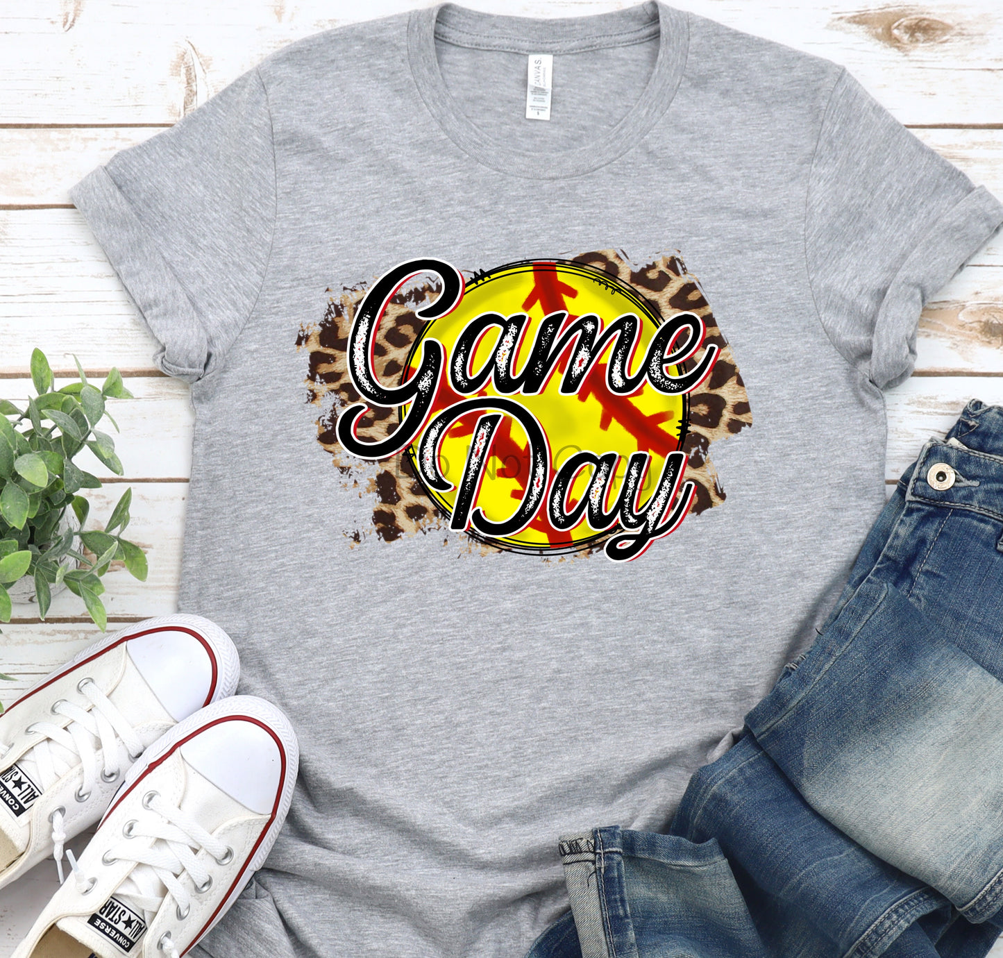 Game day softball leopard-DTF