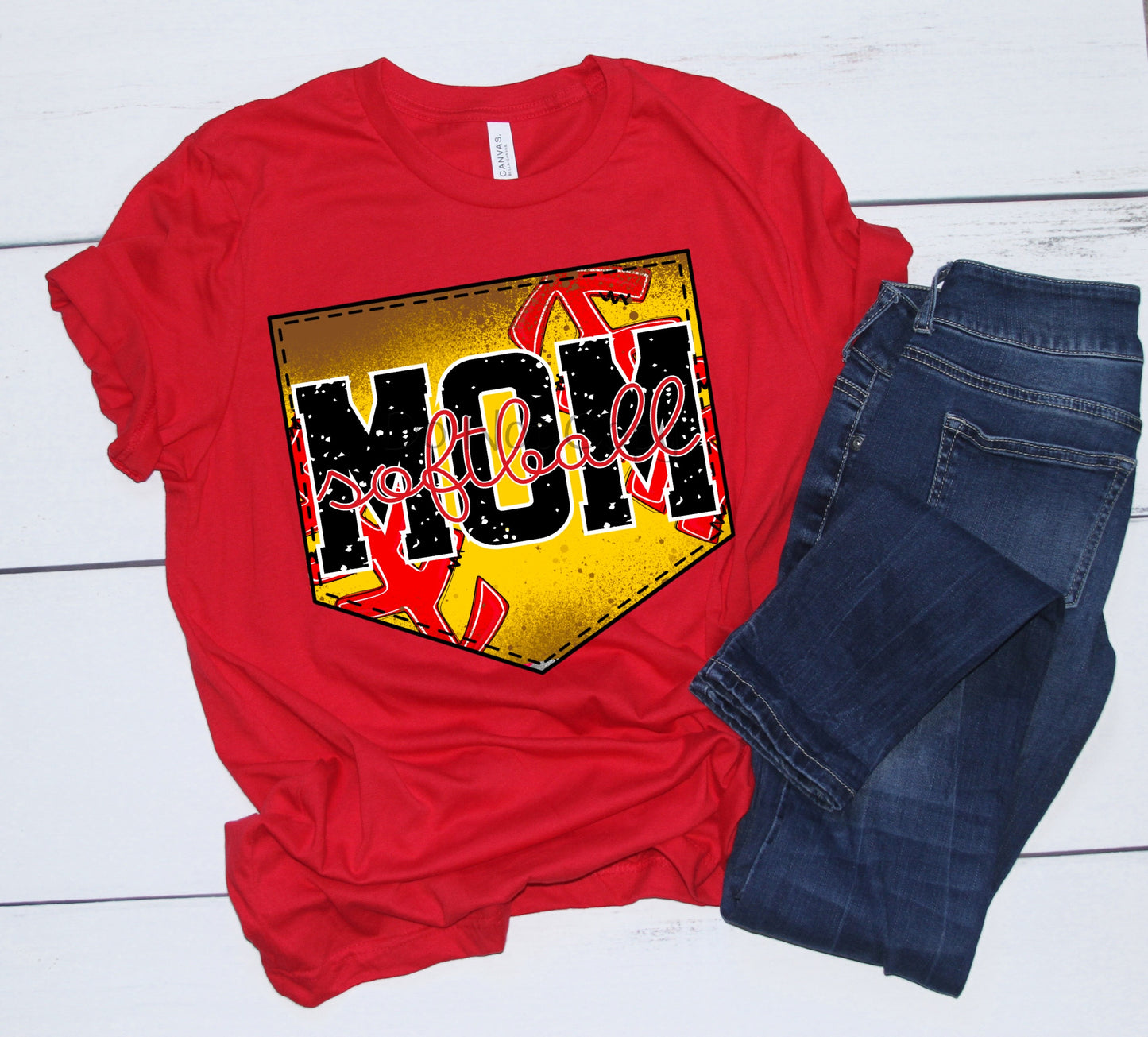 Softball mom plate-DTF