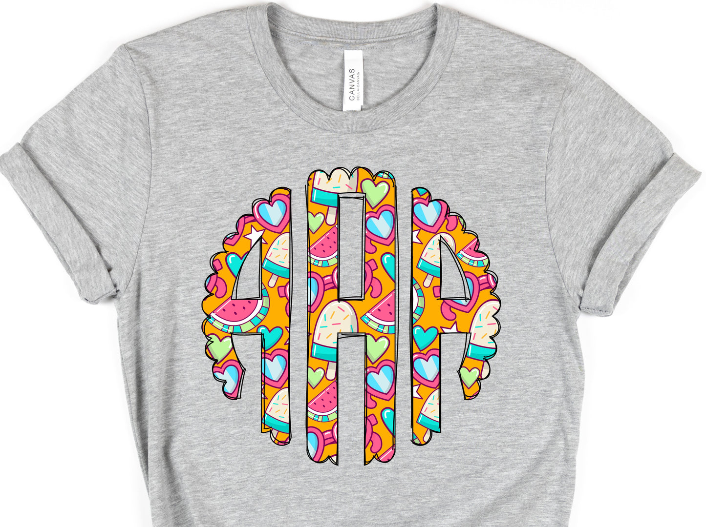 Orange summer Monogram -DTF