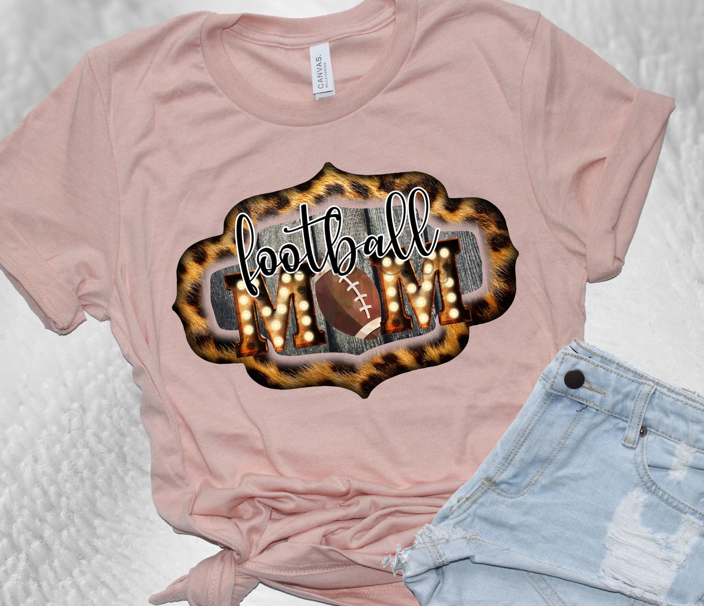 Football mom neon leopard-DTF