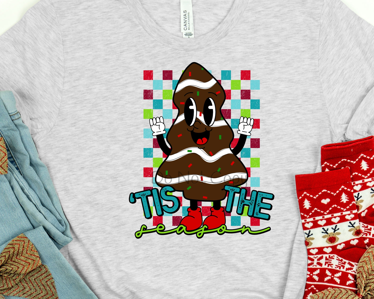 Tis the season chocolate Christmas cake-DTF