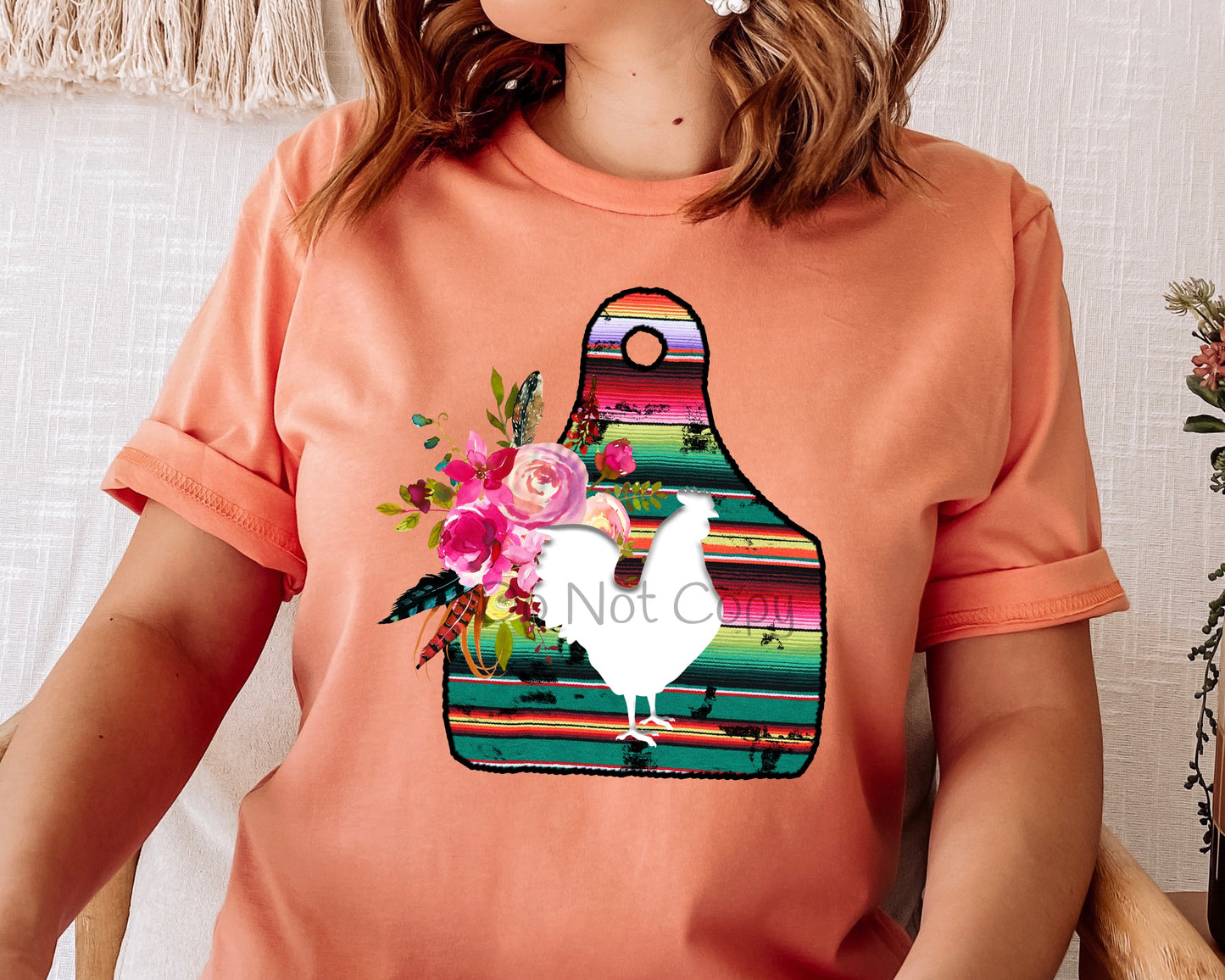 Serape tag show chicken-DTF