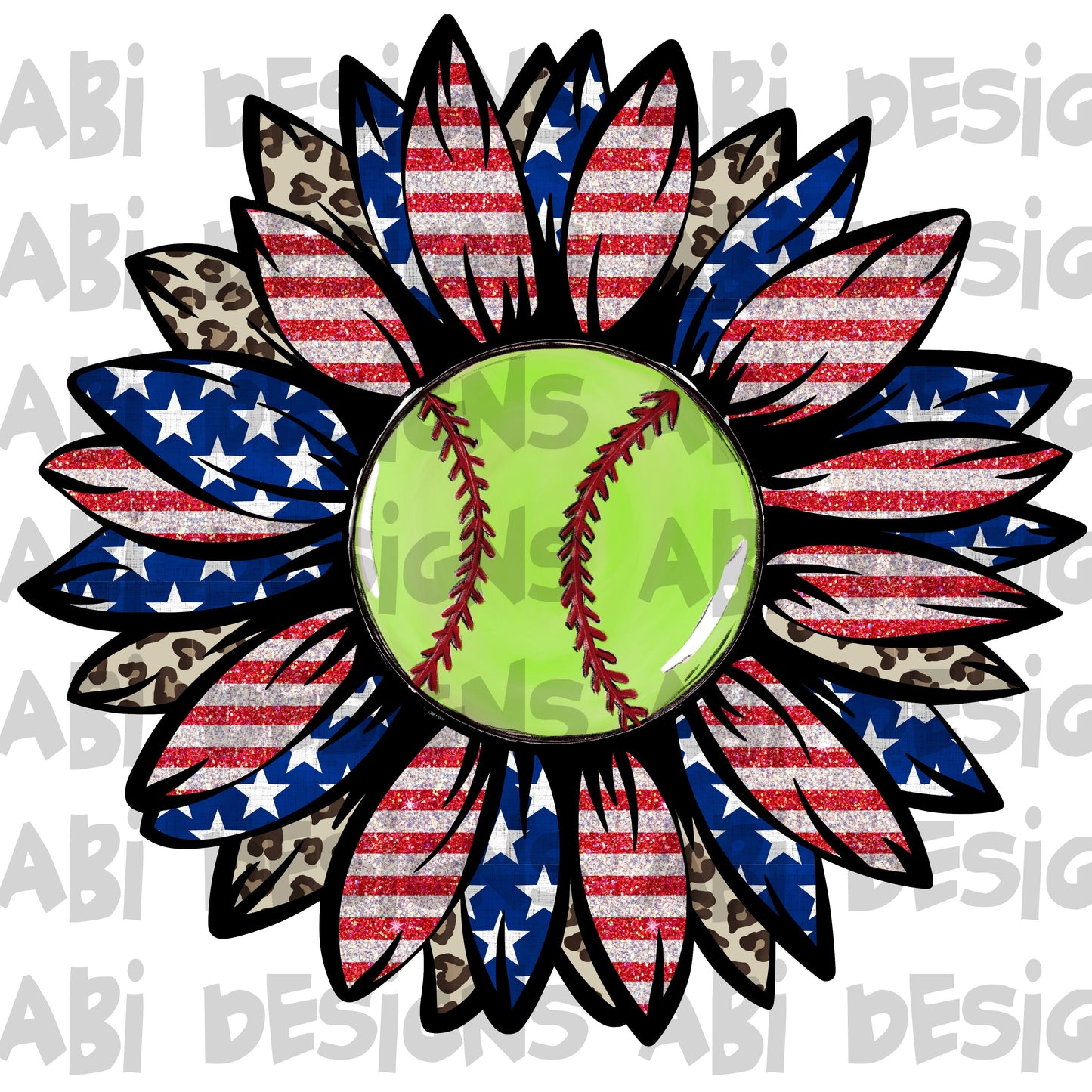 Softball flower-DTF