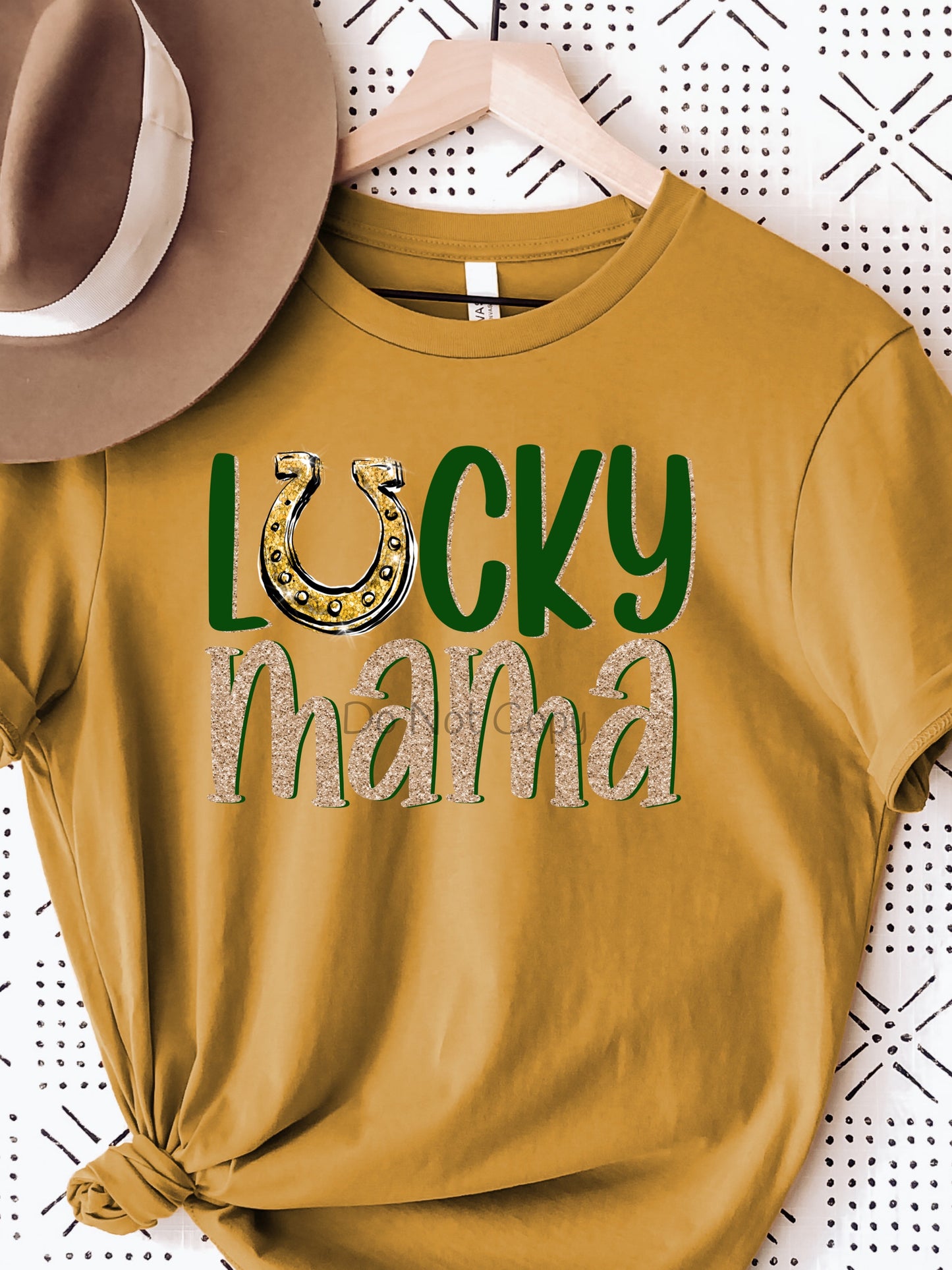 Lucky u horseshoe mama tan-DTF