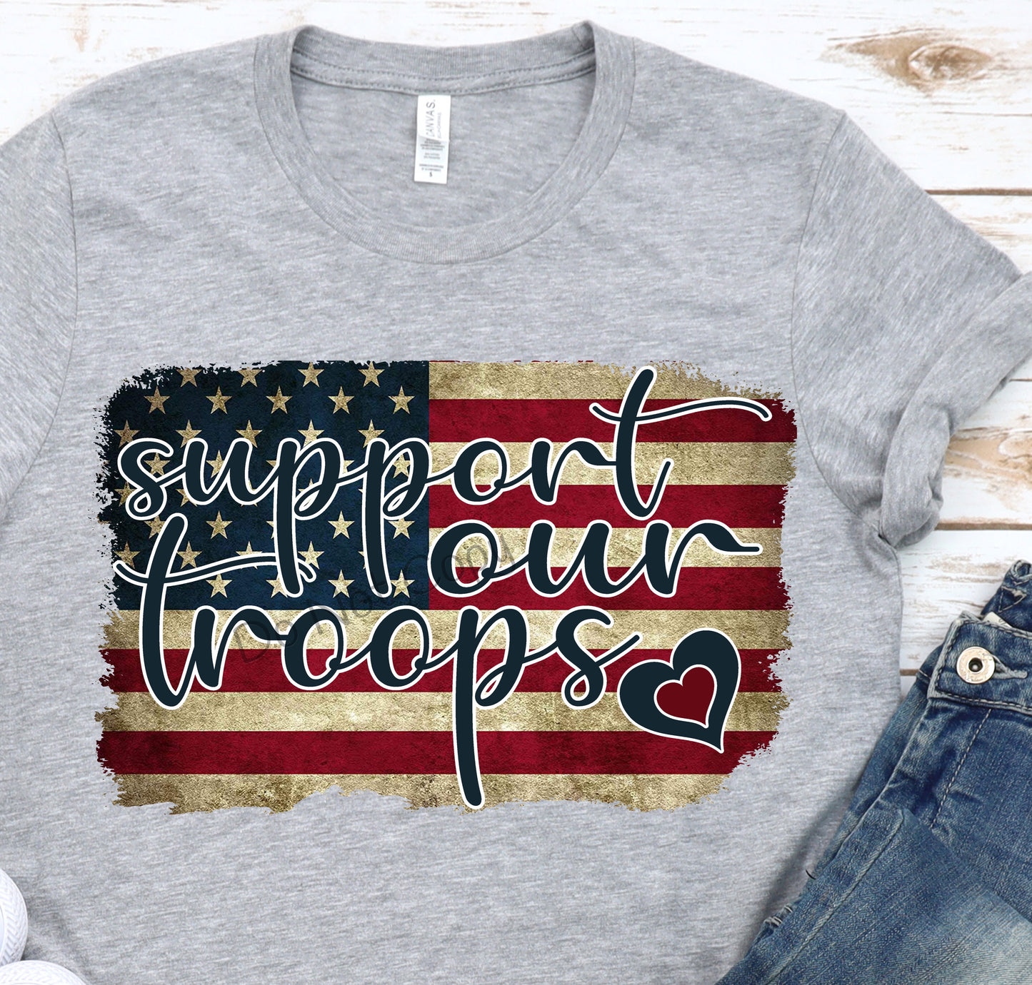 Support our troops-DTF