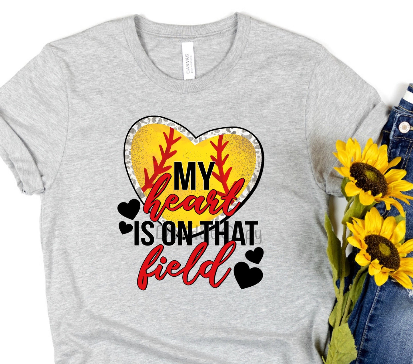 My heart is on that field softball-DTF