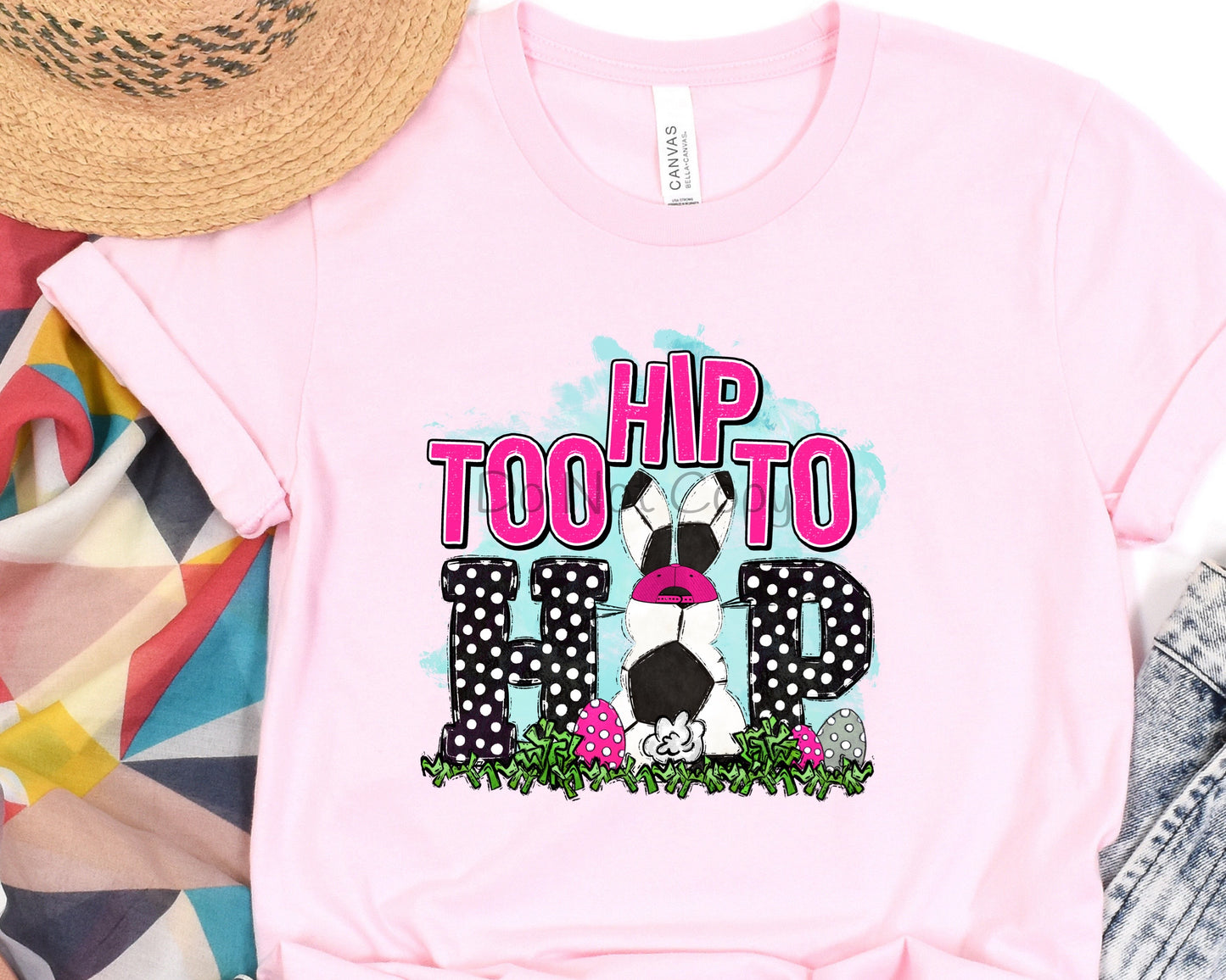 Too hip to hop soccer pink-DTF