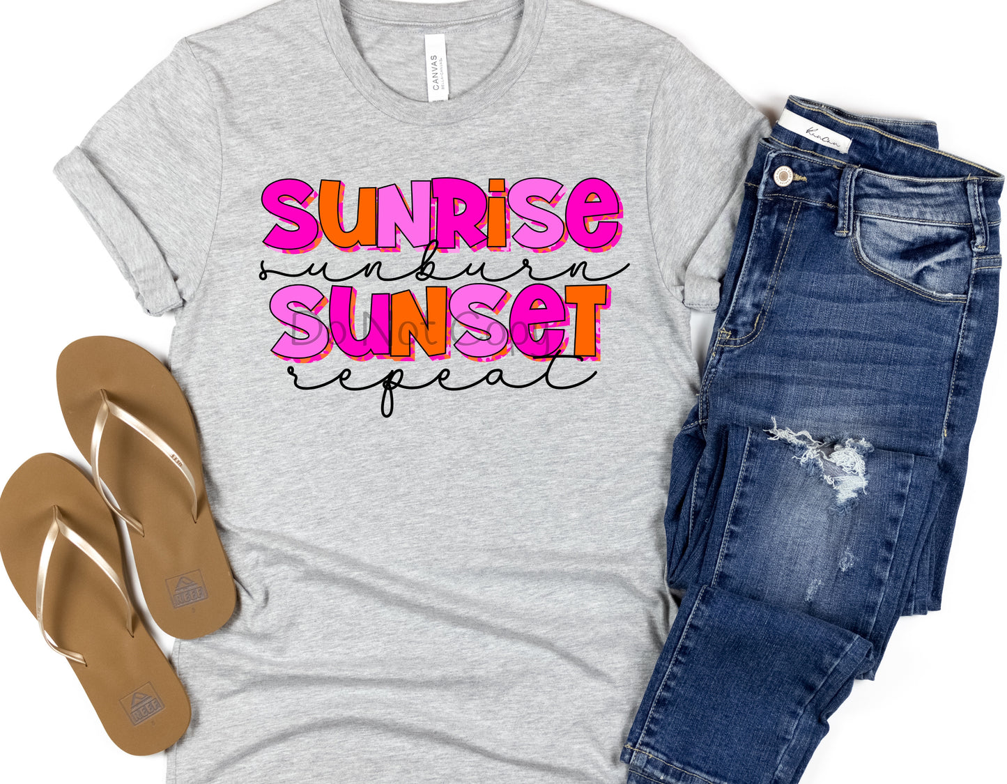 Sunrise sunburn sunset repeat-DTF