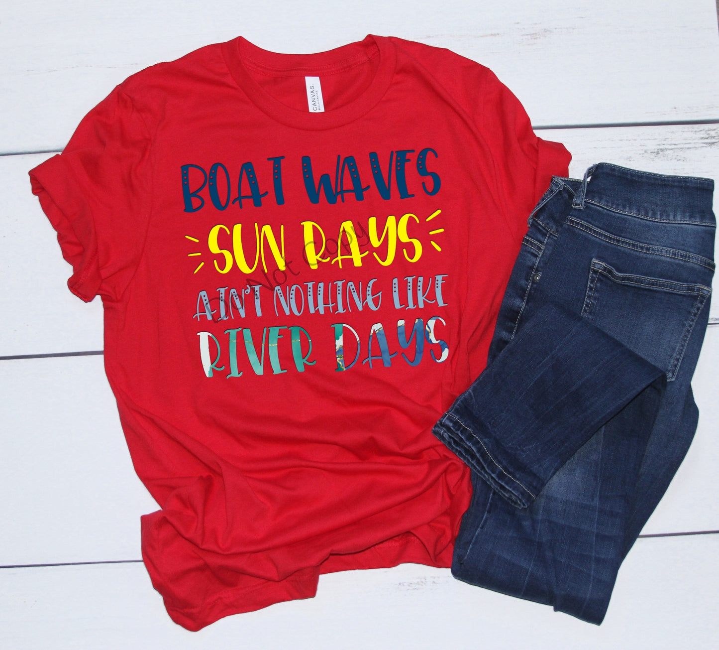 Boat waves river days-DTF