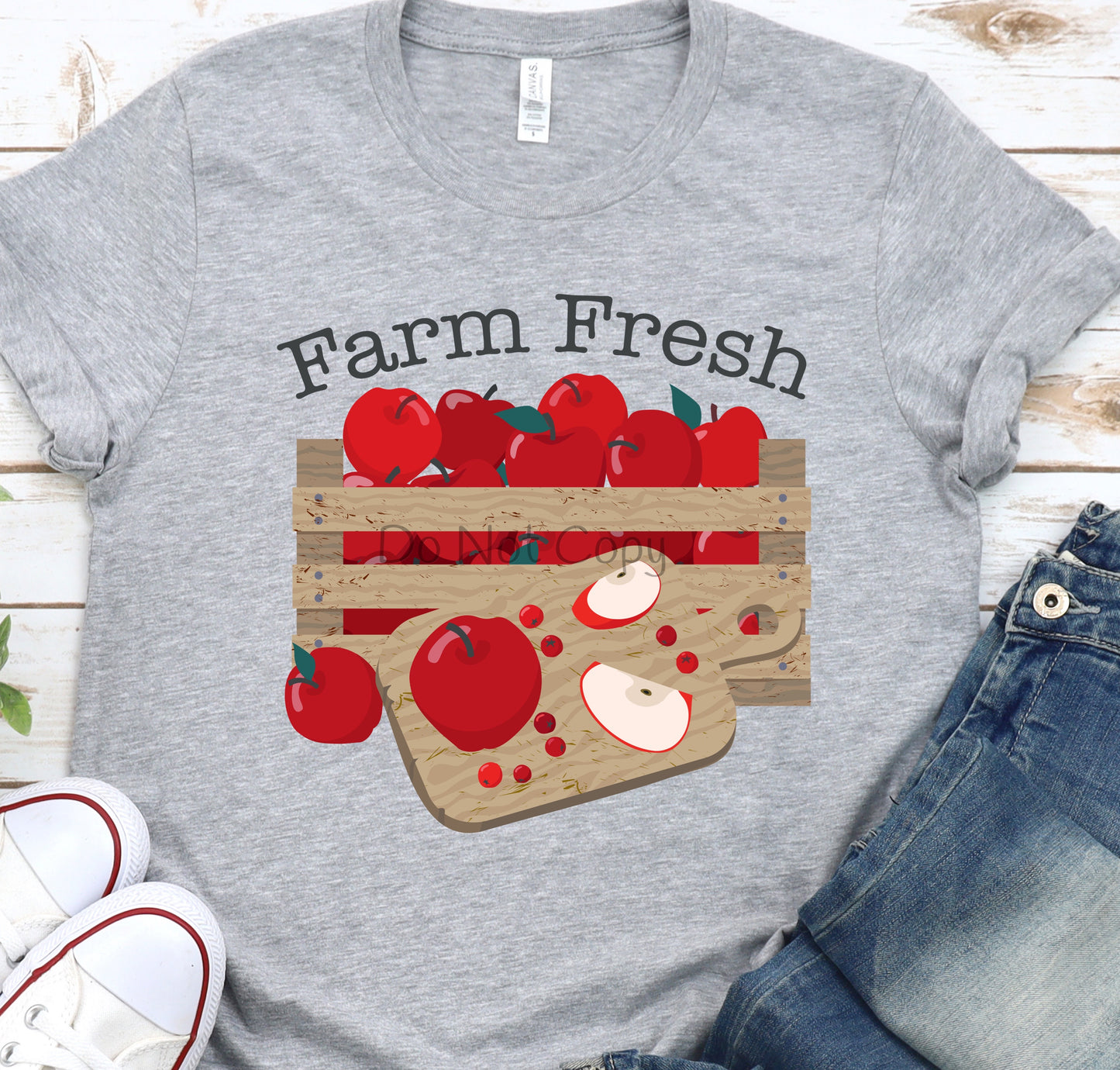 Farm fresh crate of apples-DTF
