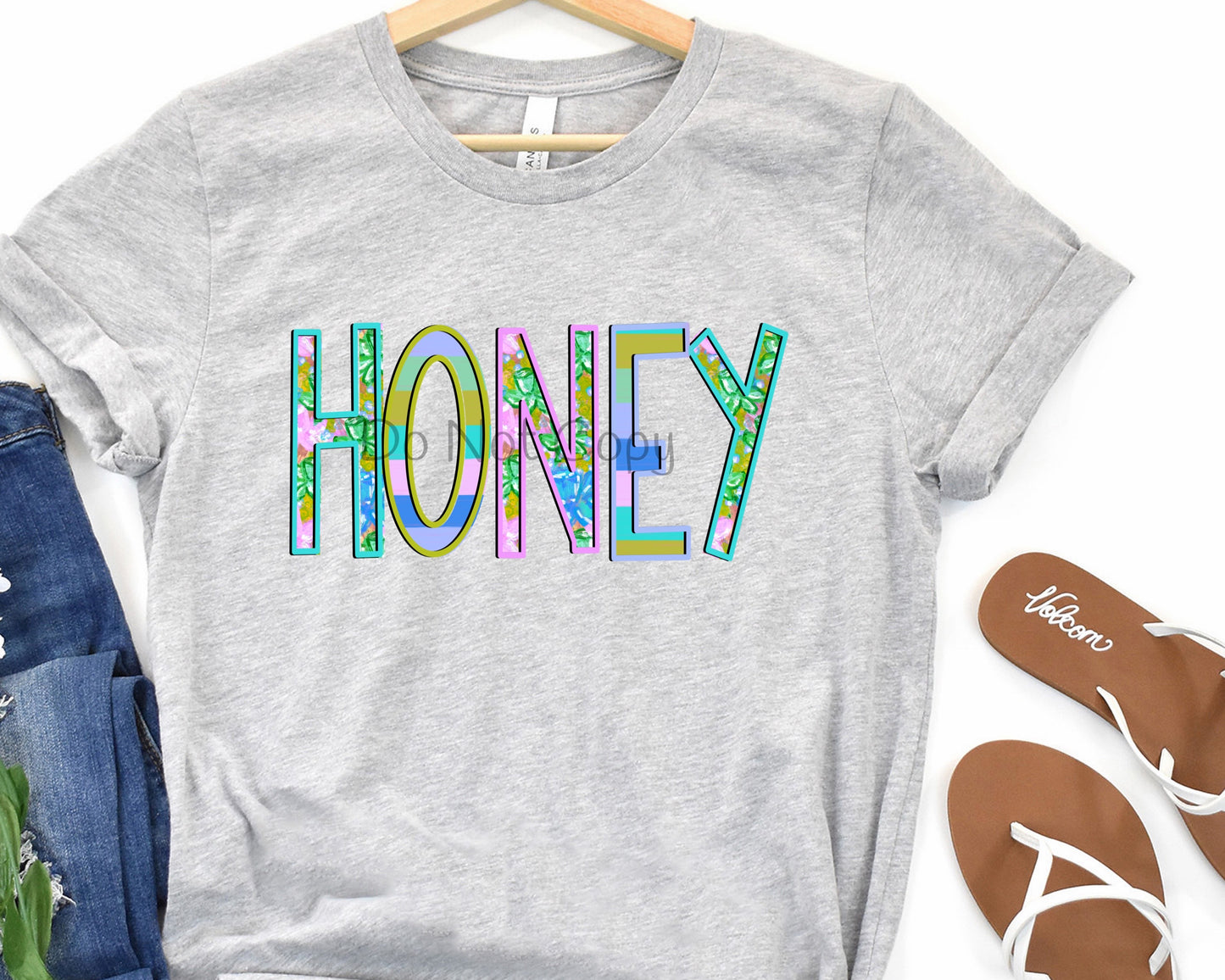 Honey floral and stripe-DTF