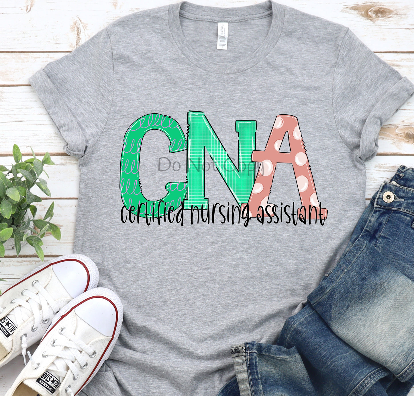 CNA green peach certified nursing assistant-DTF