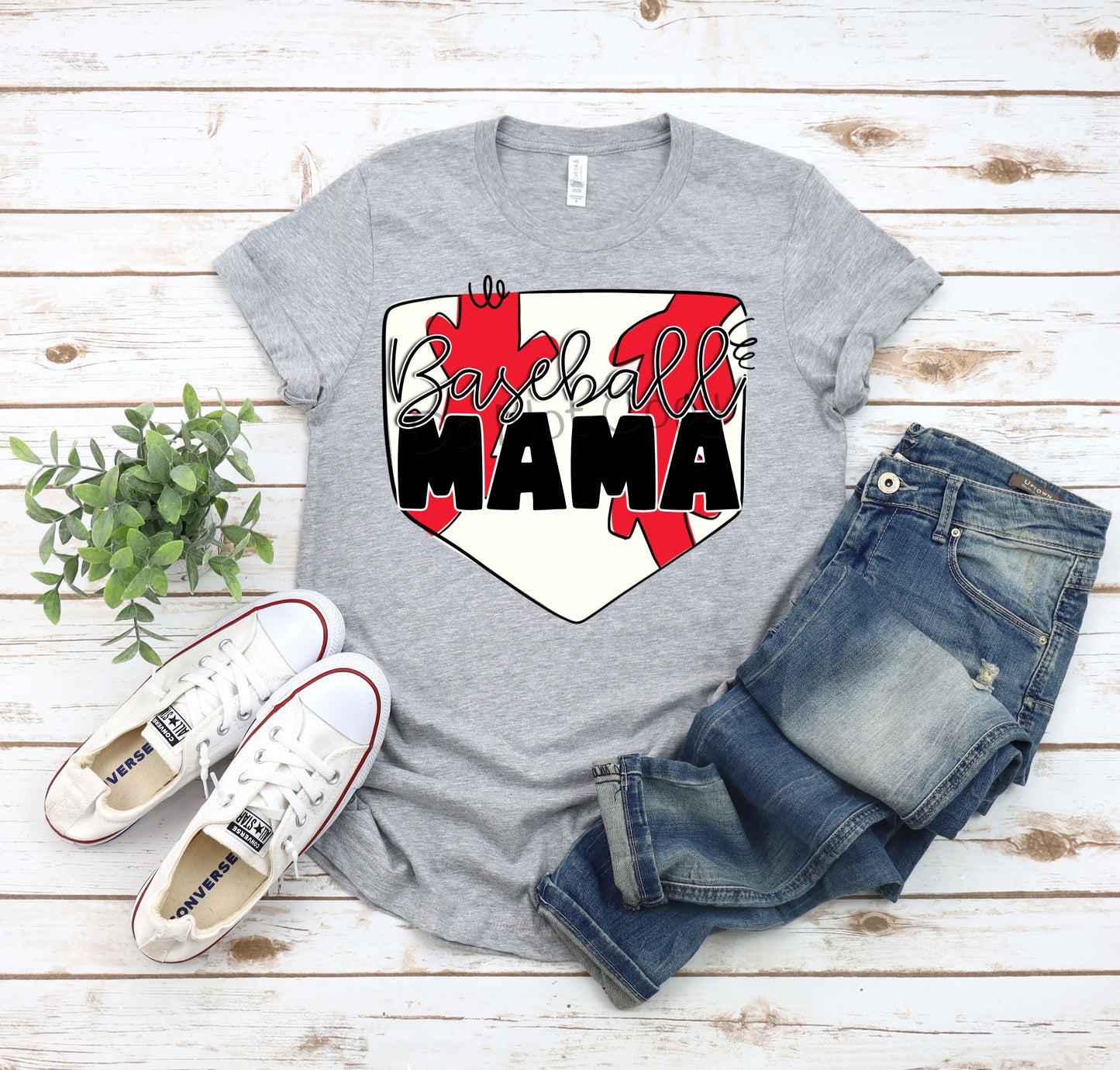 Baseball plate Mama-DTF
