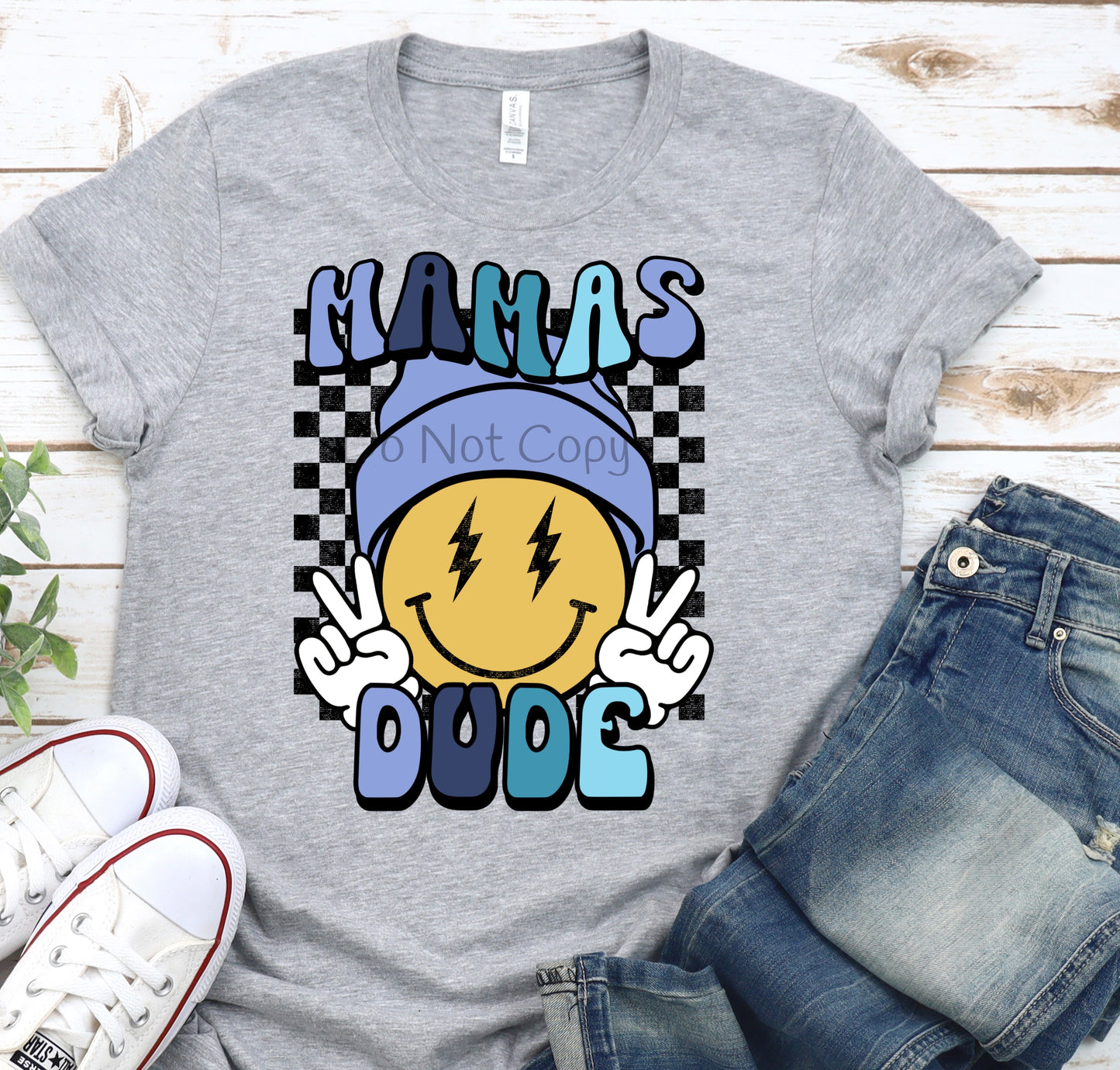 Mamas dude blue-DTF