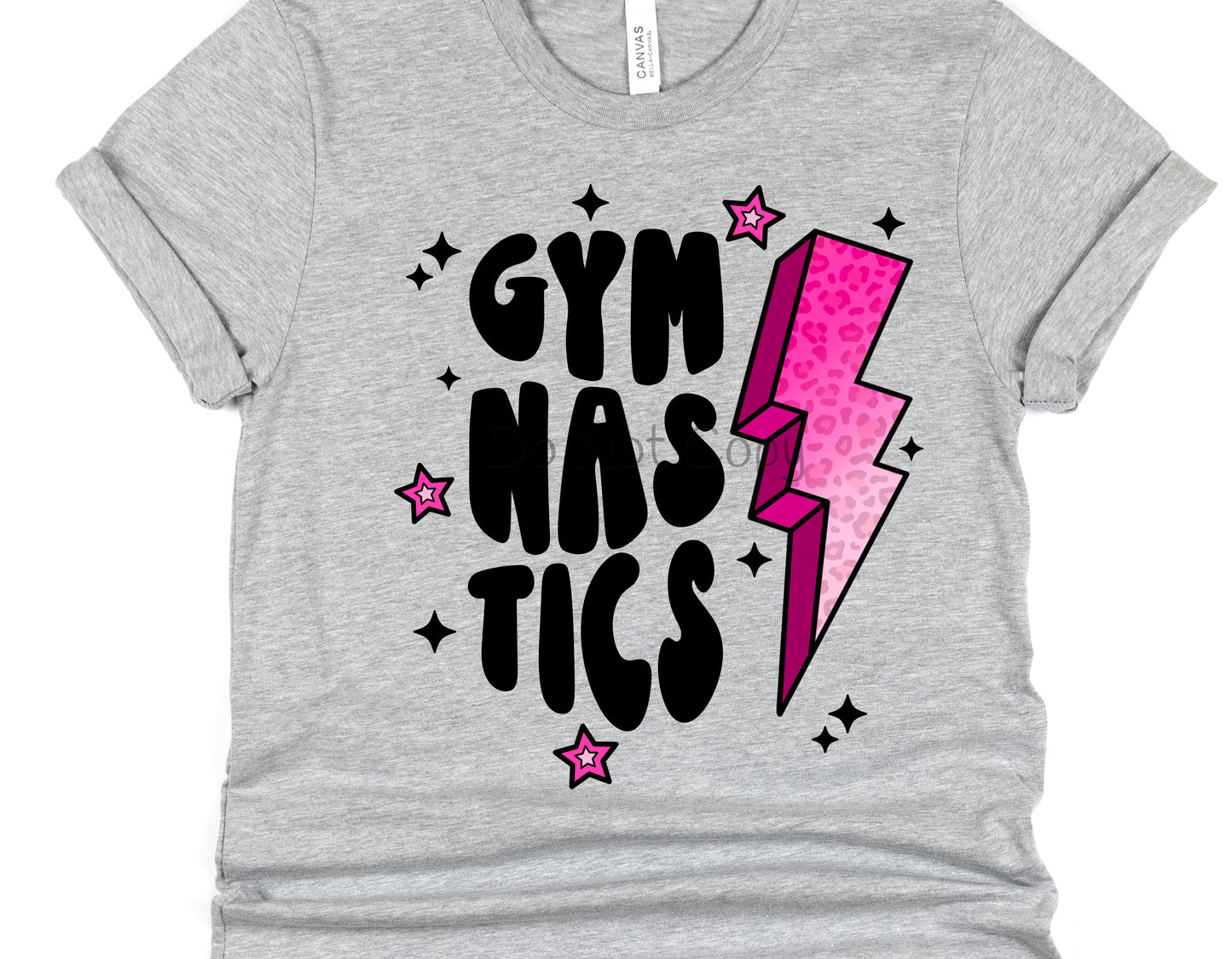 Gymnastics pink bolt-DTF