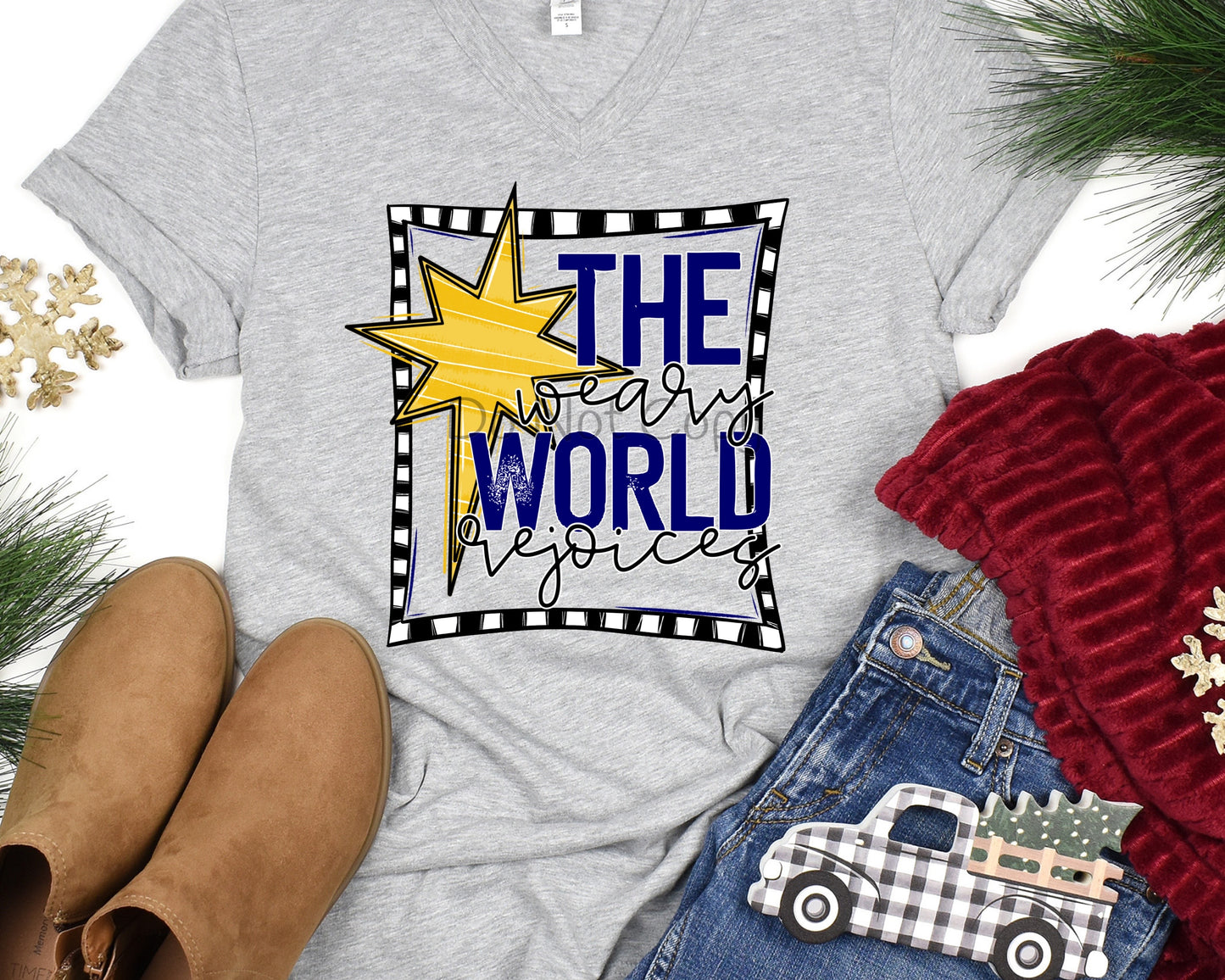 The weary world rejoices-DTF