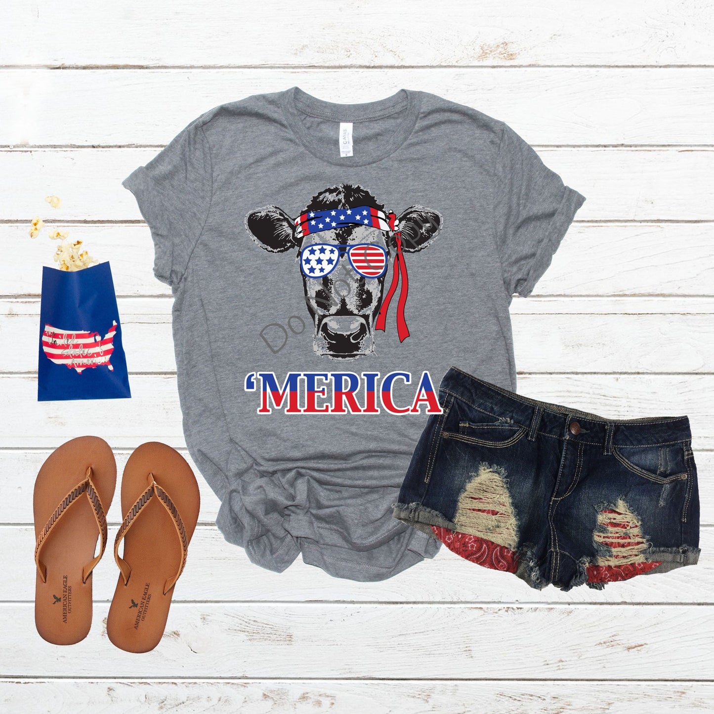 Merica cow- DTF