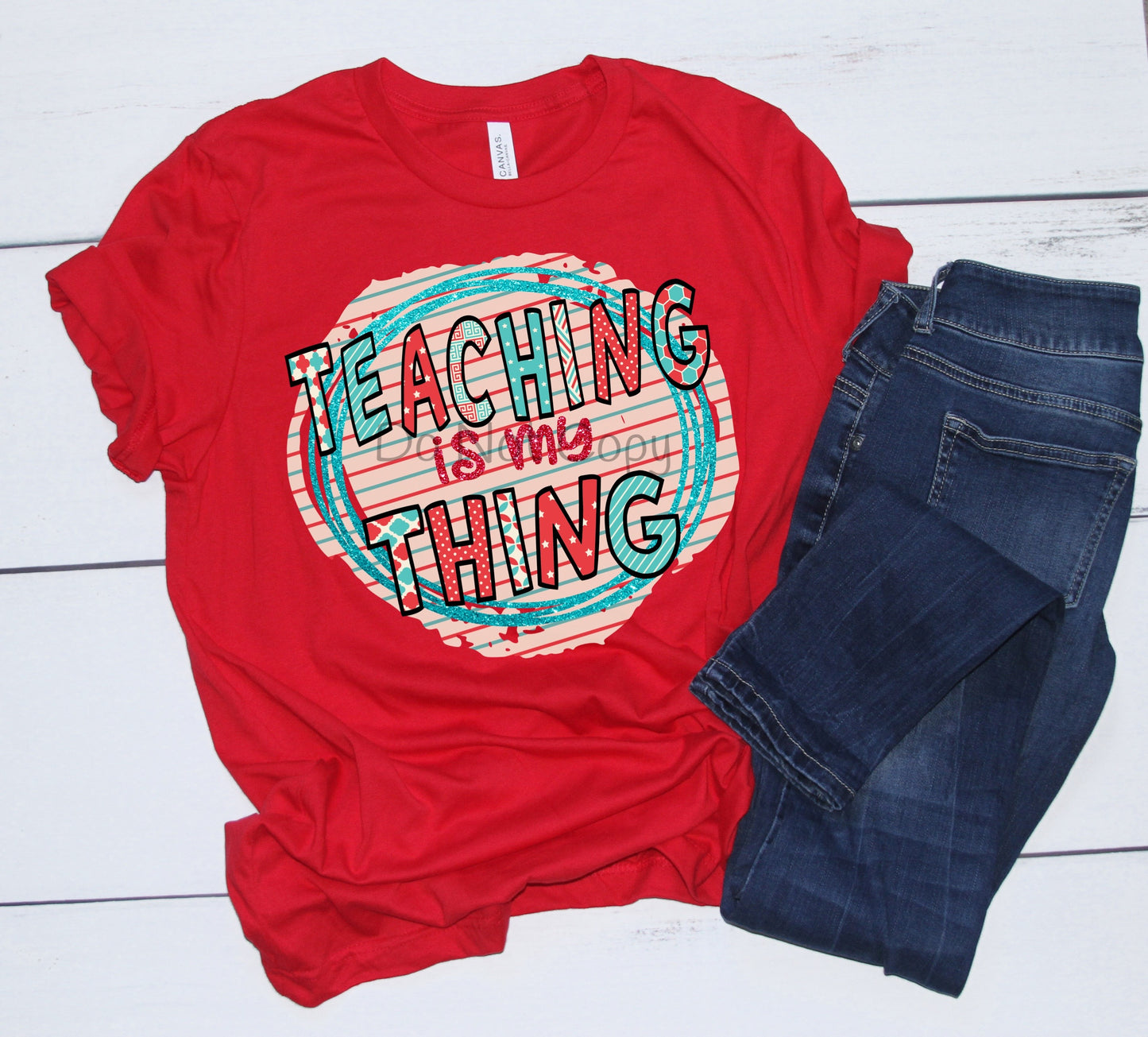 Teaching is my thing lines-DTF