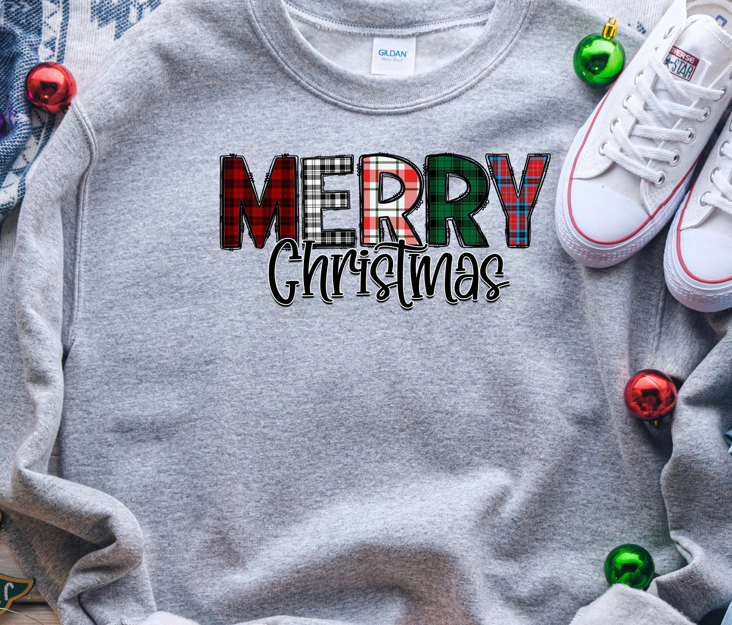 Merry Christmas plaid -DTF