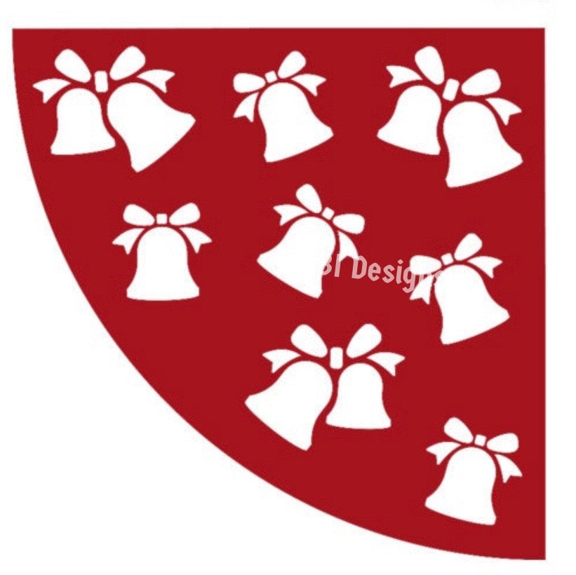 Bells with bows Sleeve Stencil
