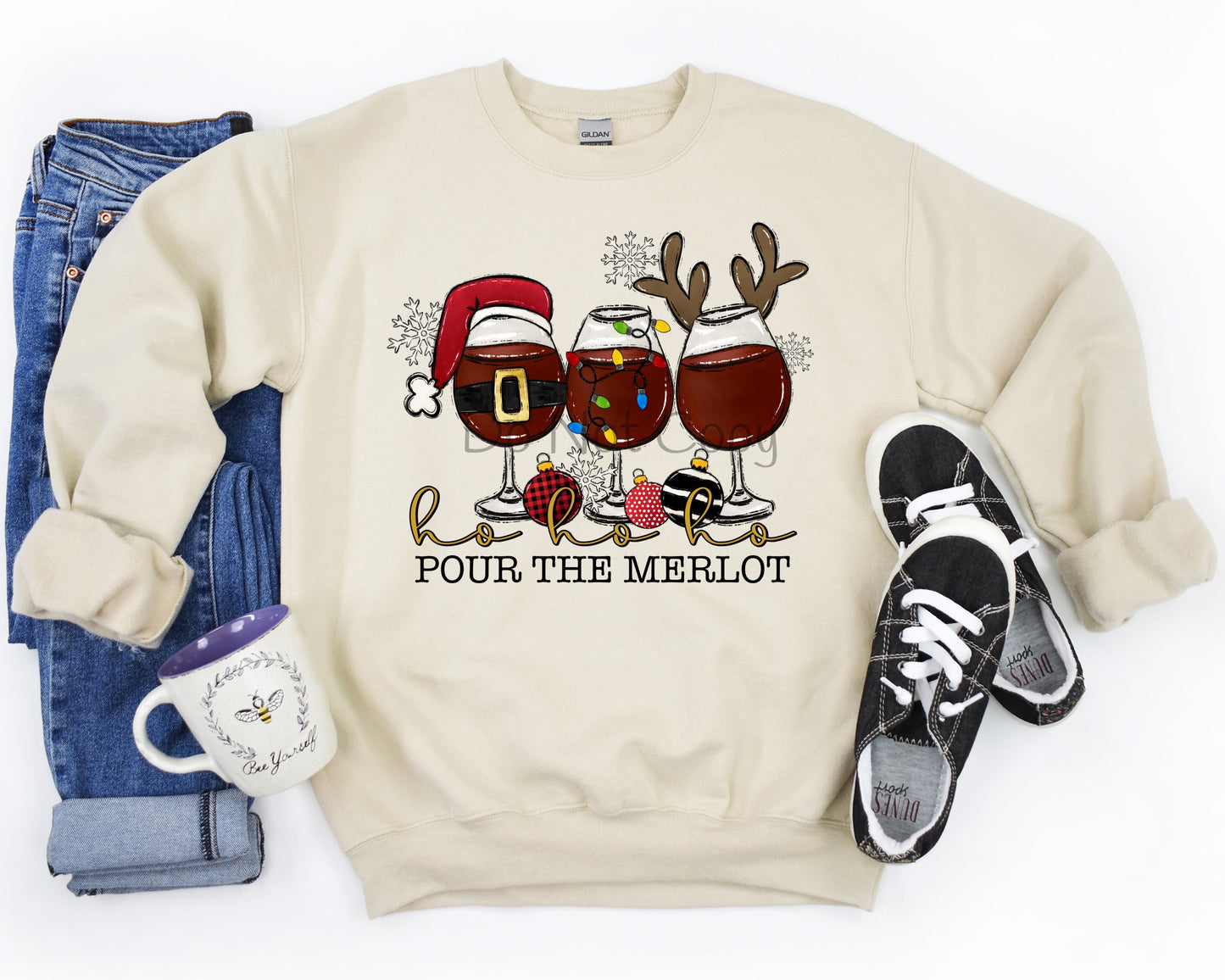 Ho Ho Ho Pour the merlot-DTF