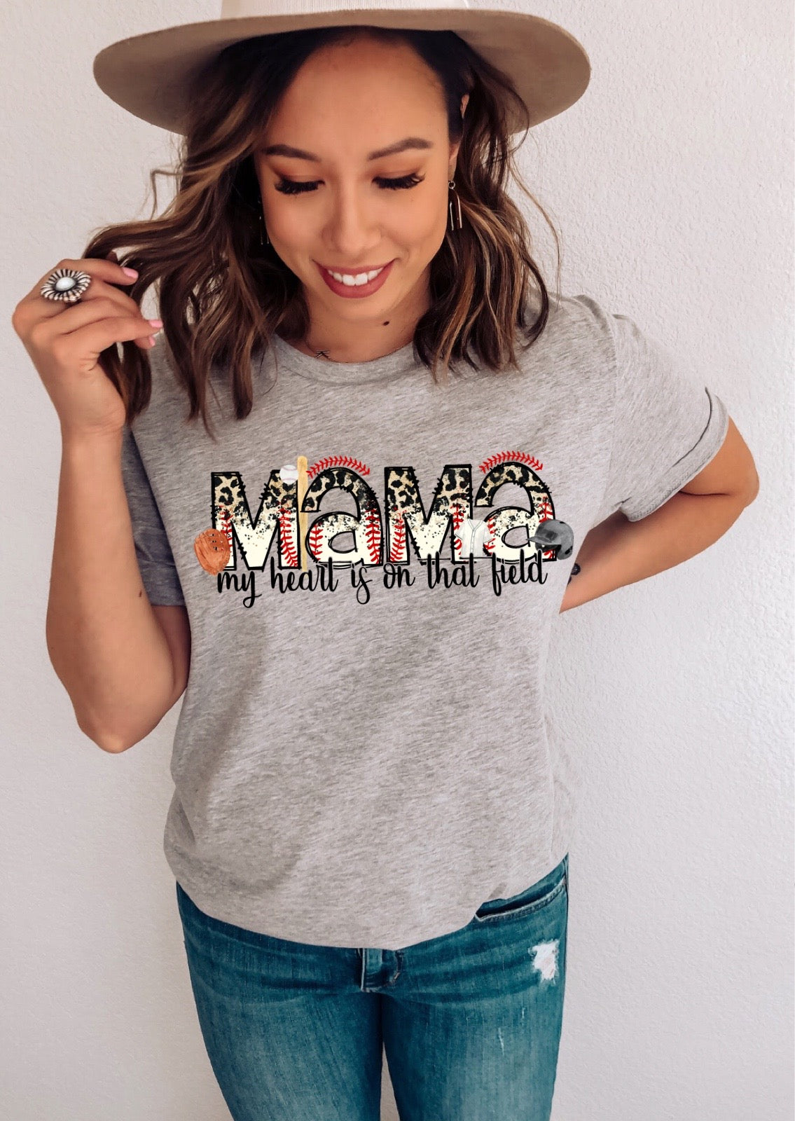 Baseball Mama my heart is on that field-DTF