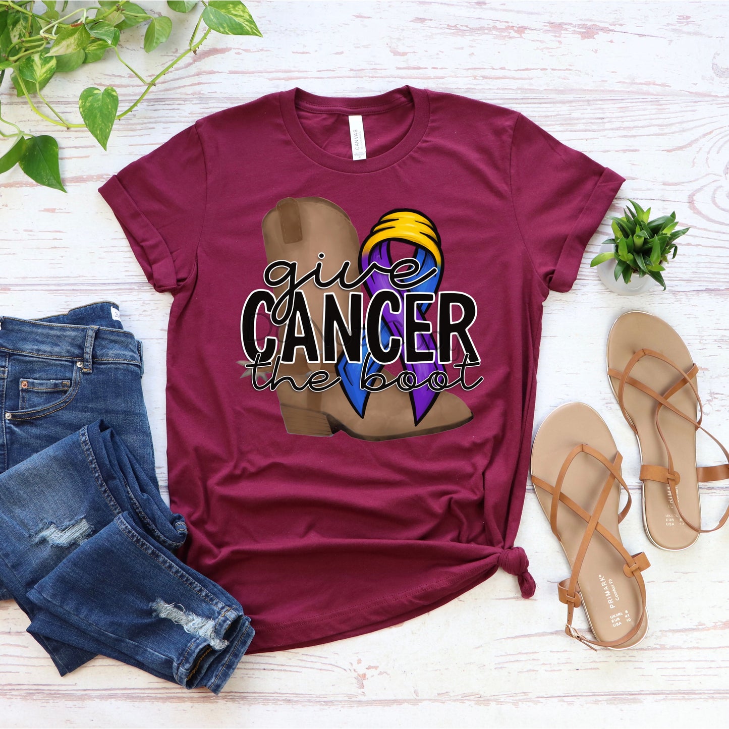 Give Cancer the boot-DTF