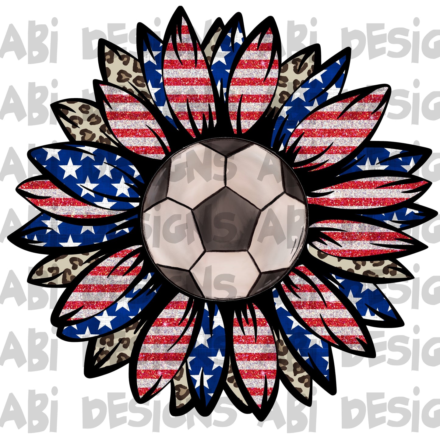 Soccer flower-DTF