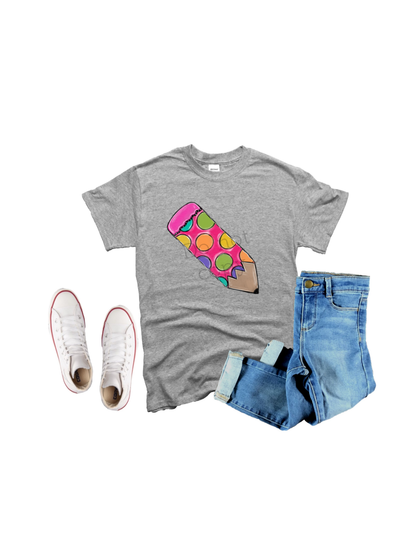 Polka dot pencil - DTF