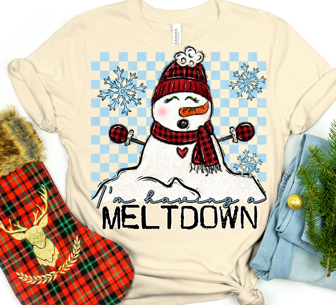 I’m a having a meltdown snowman-DTF
